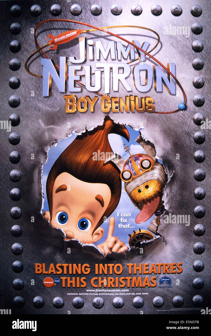 JIMMY NEUTRON : BOY GENIUS, l'affiche américaine, à partir de la gauche : Jimmy Neutron, Goddard le chien, 2001. ©Paramount/avec la permission d'Everett Collection Banque D'Images