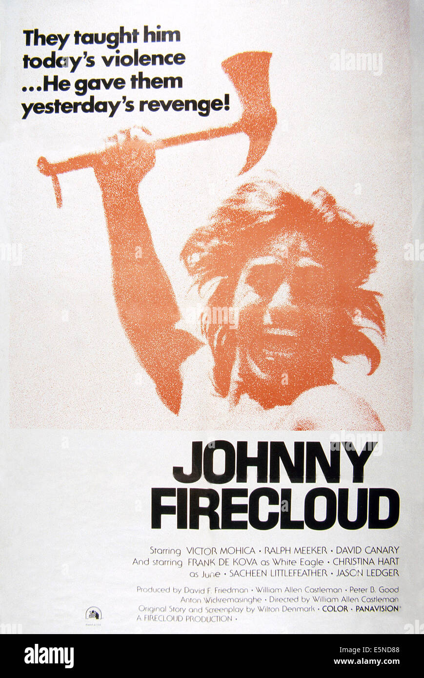 JOHNNY FIRECLOUD, affiche, Victor Mohica, 1975 Banque D'Images