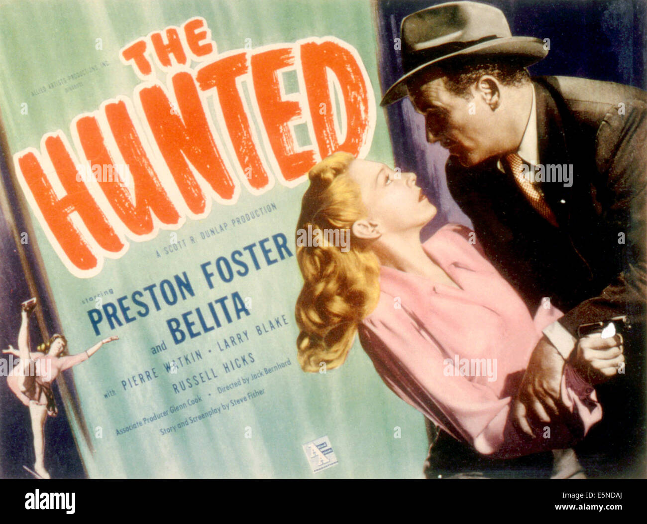 Le chassé, Belita posée est, Preston Foster, 1948 Banque D'Images