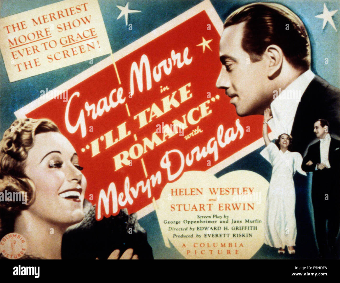 Je vais prendre la romance, Grace Moore, Melvyn Douglas, 1937 Banque D'Images