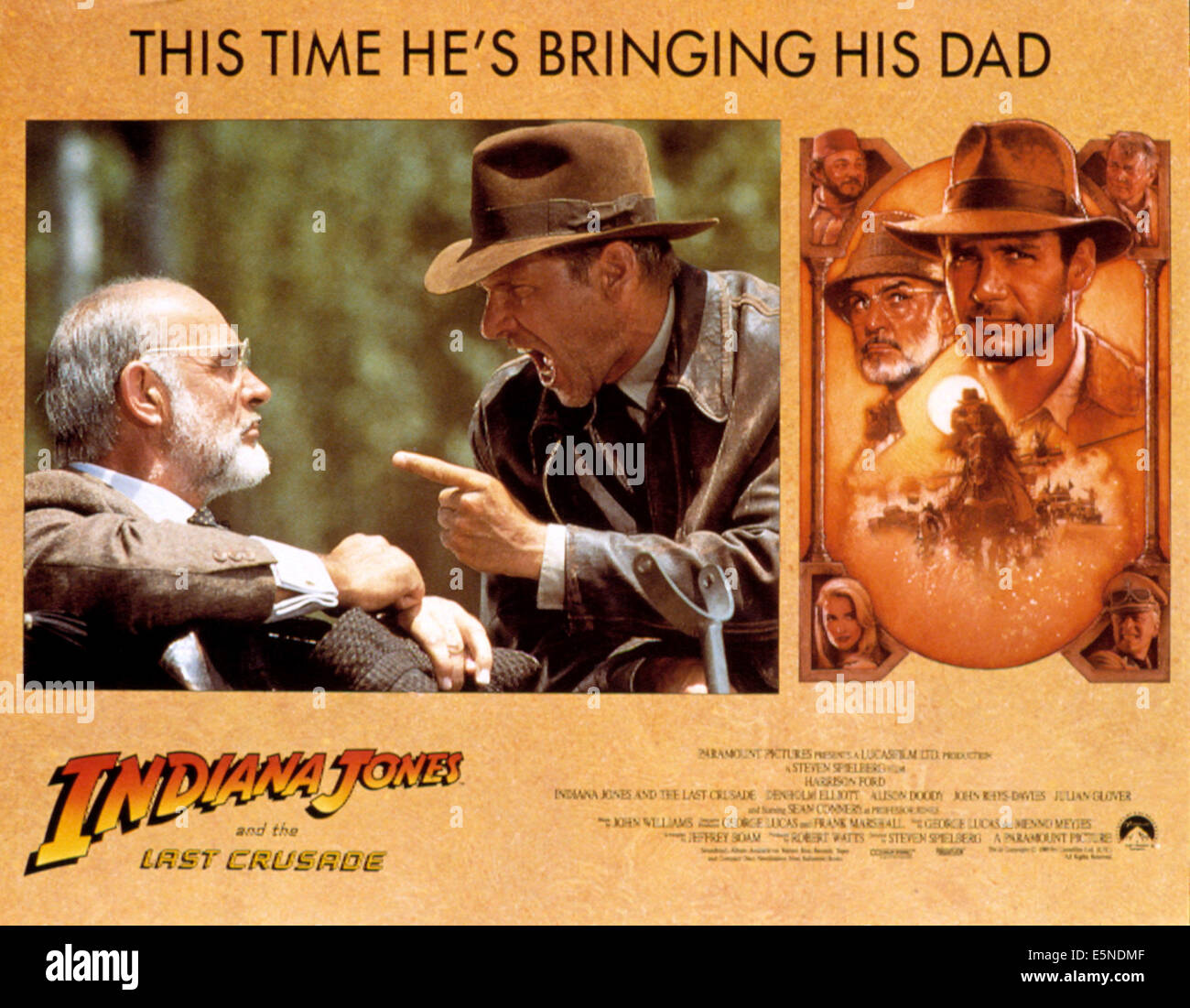 INDIANA JONES ET LA DERNIÈRE CROISADE, Sean Connery, Harr ison Ford, 1989 Banque D'Images