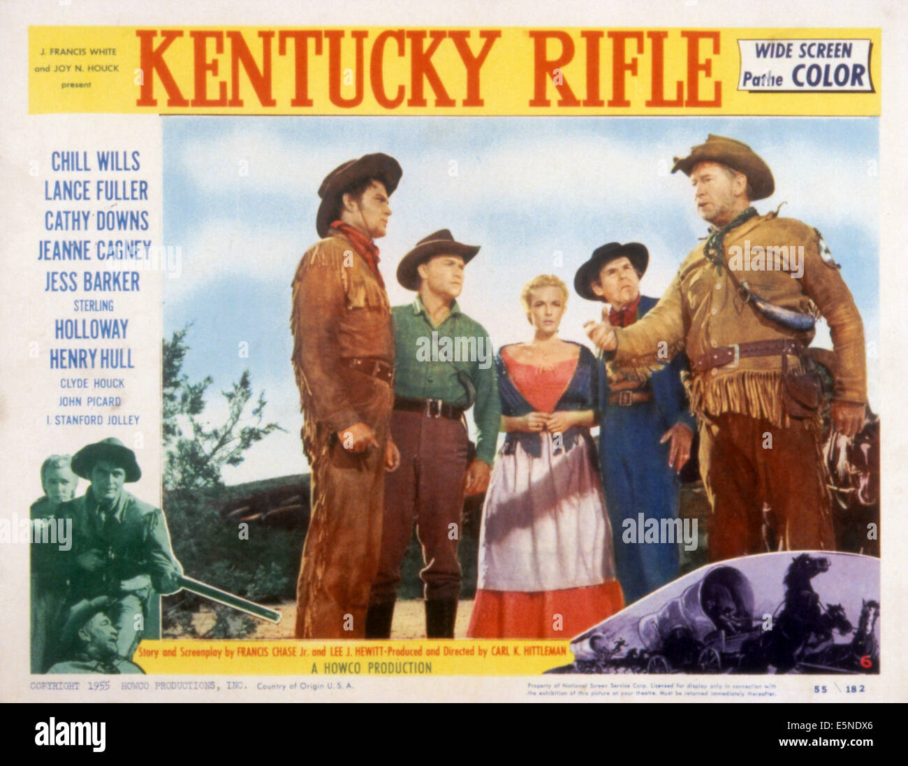 KENTUCKY FUSIL, Lance Fuller, Jess Barker, Cathy Downs, Henry Hull, Chill Wills, 1956 Banque D'Images