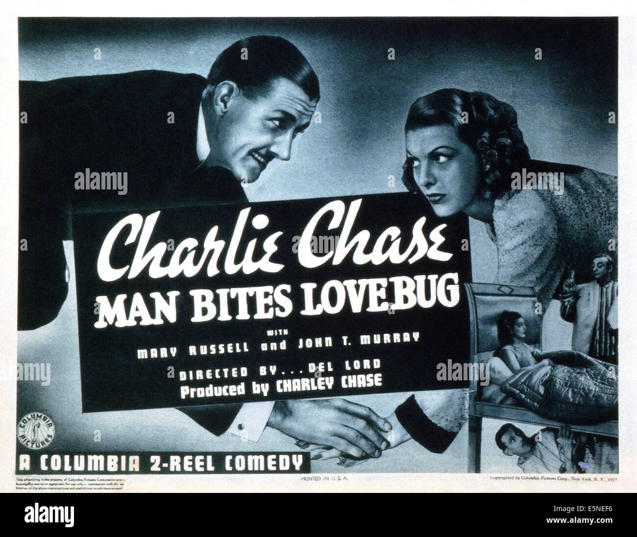 L'HOMME MORD LOVEBUG, de gauche : Charley Chase, Mary Russell, 1937 Banque D'Images