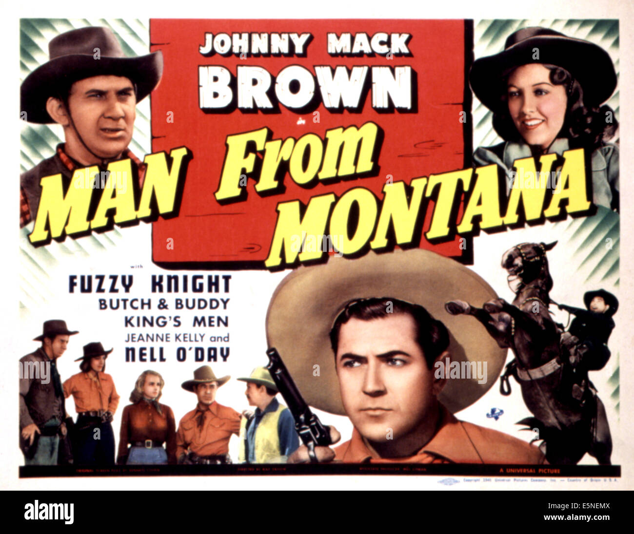 L'HOMME DU MONTANA, Fuzzy Knight, Johnny Mack Brown, 1941 Banque D'Images