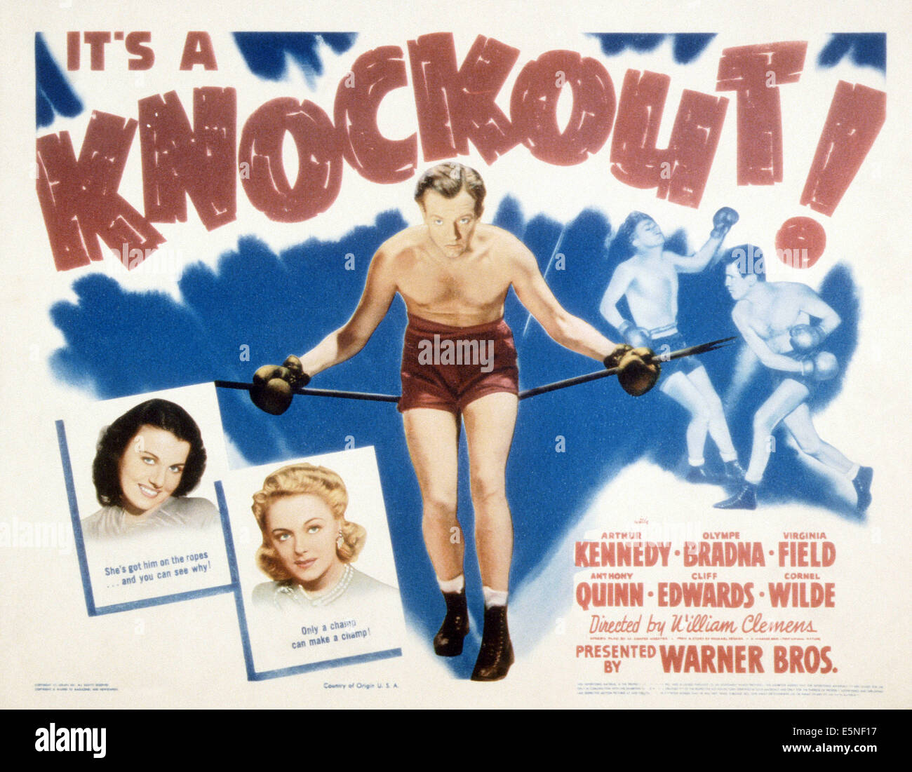 KNOCKOUT, à partir de la gauche : Olympa Bradna, Virginia Field, Arthur Kennedy, 1941 Banque D'Images