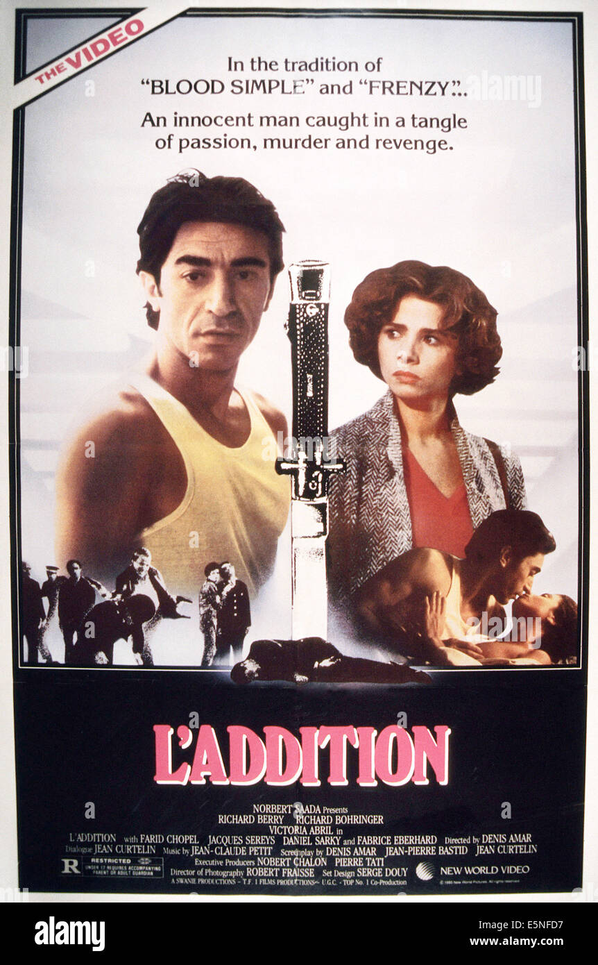 L'outre, de gauche à droite : Richard Berry, Victoria Abril, 1984, © nouveau monde/avec la permission d'Everett Collection Banque D'Images