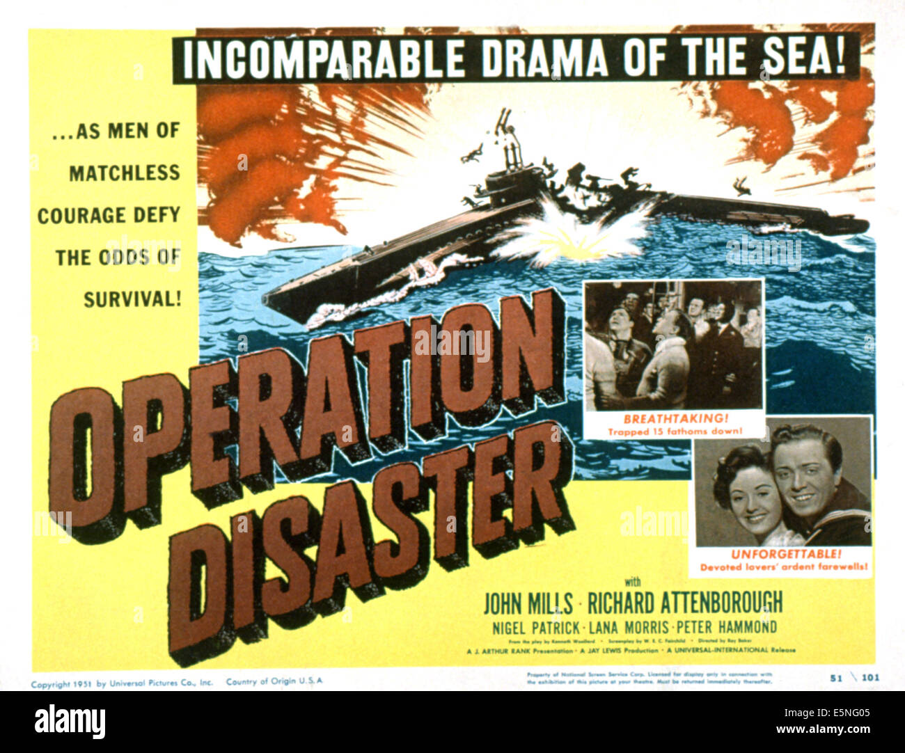 Départ le matin (alias), CATASTROPHES OPÉRATION George Cole, James Hayter, John Mills, Nigel Patrick, Richard Attenborough, Lana Banque D'Images