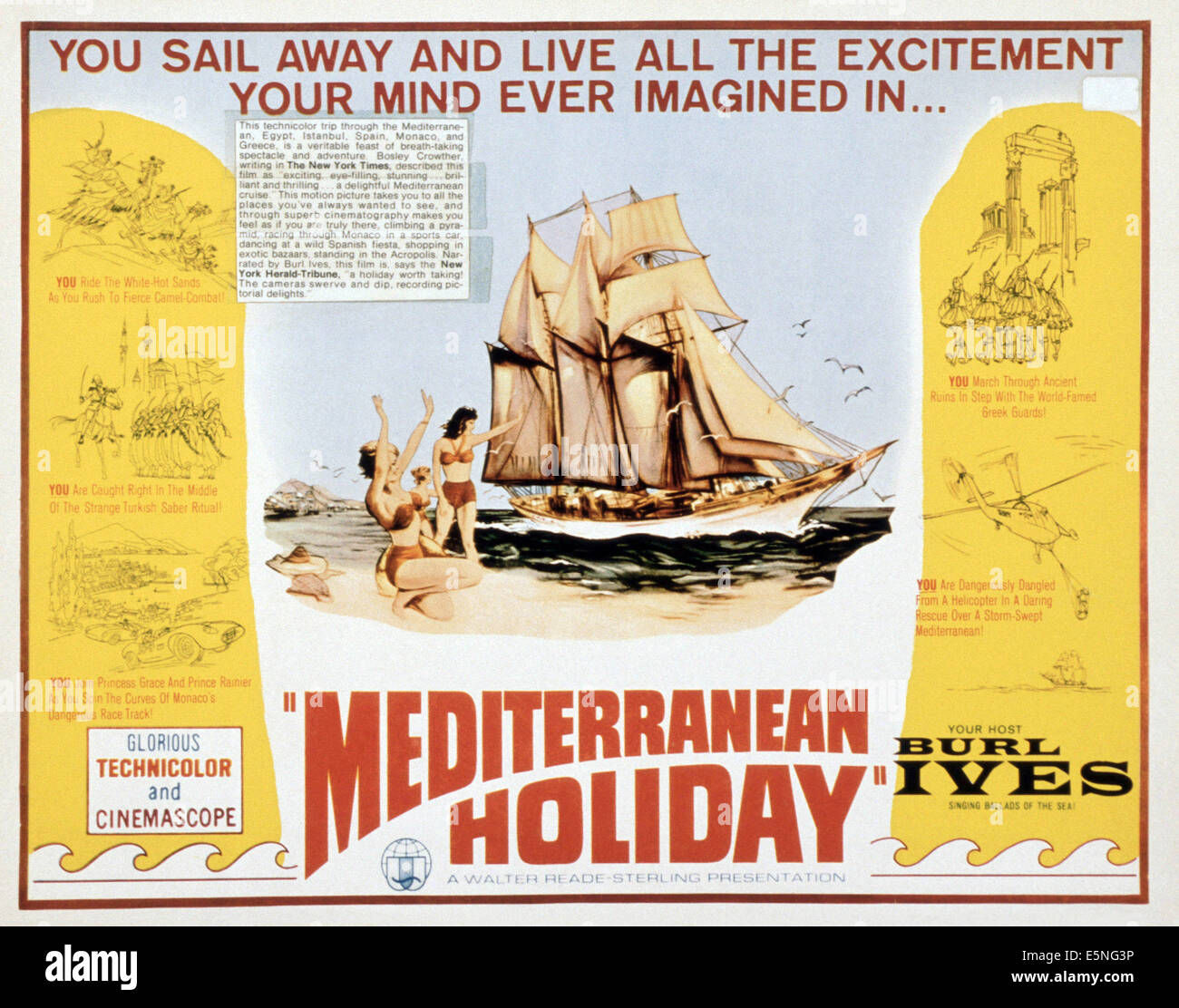 Vacances méditerranéennes, 1962 Banque D'Images