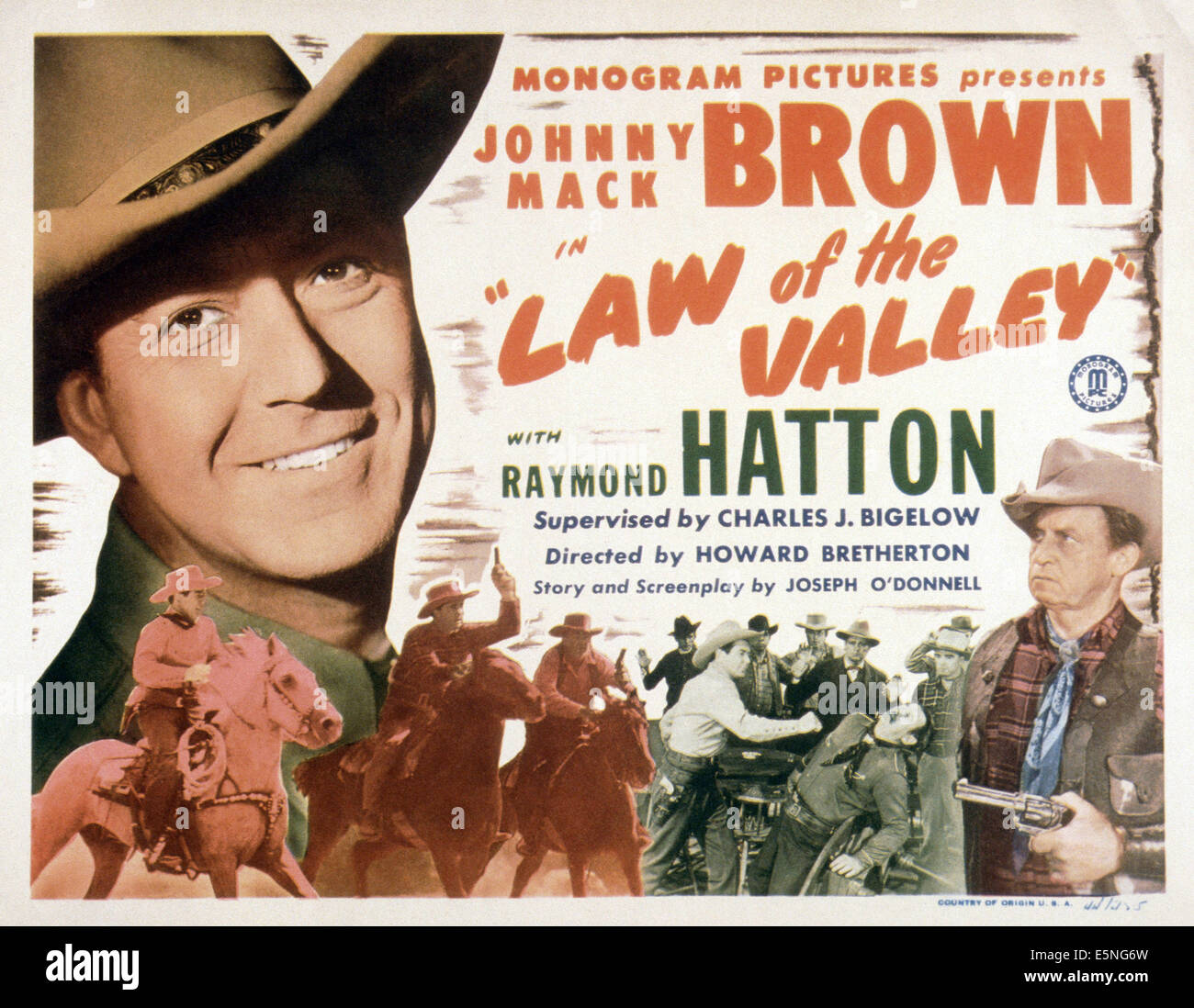 Droit de la vallée, Johnny Mack Brown, Raymond Hatton (Gun), 1944 Banque D'Images