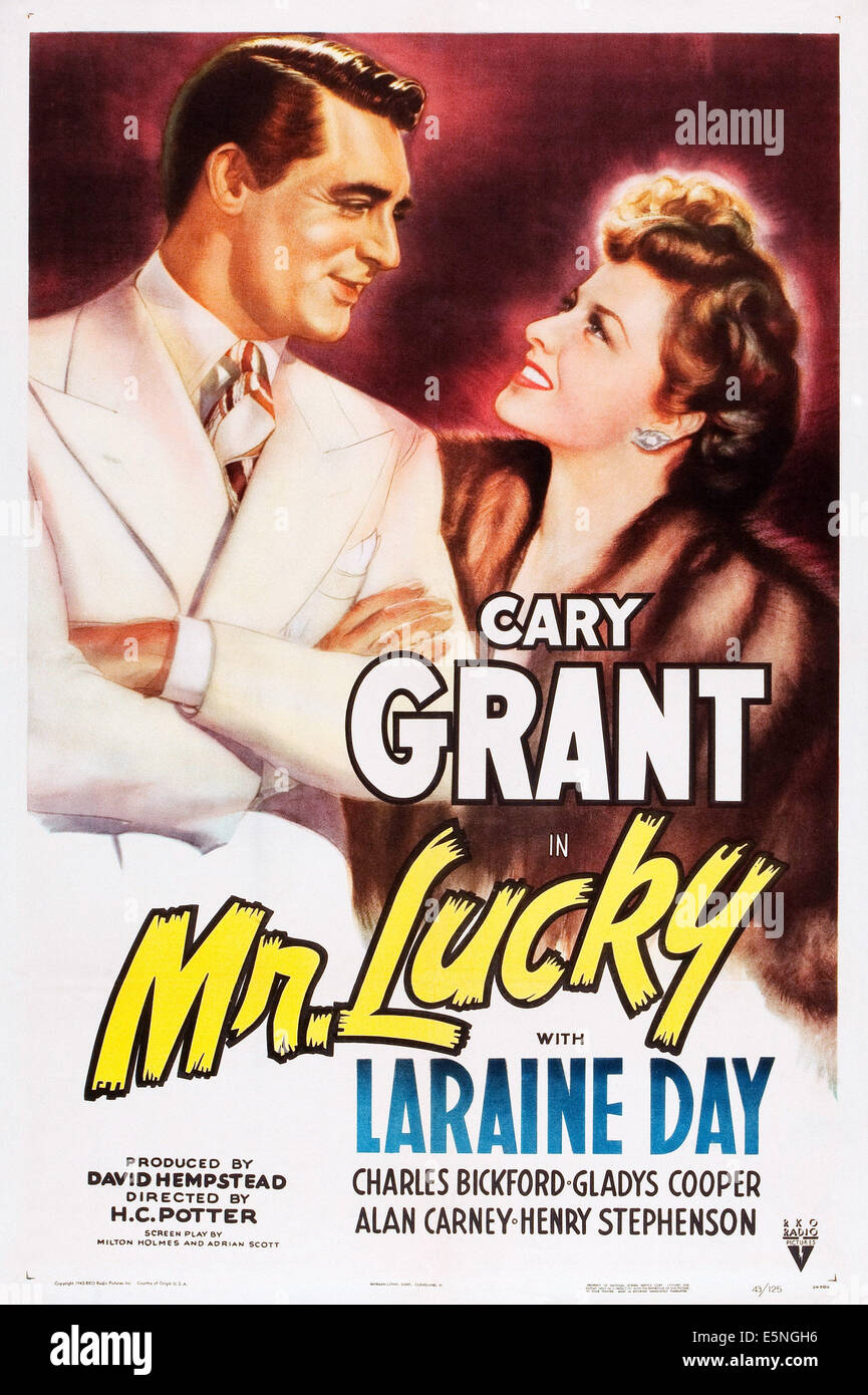 Monsieur LUCKY, Cary Grant, Laraine Day, 1943 Banque D'Images