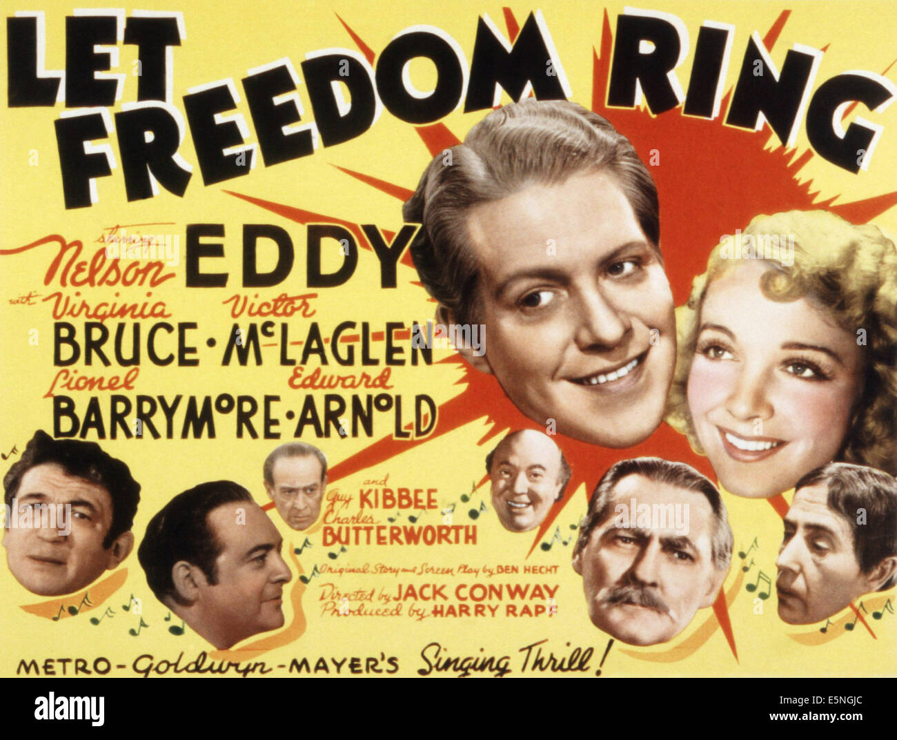 Que la liberté retentisse, Nelson Eddy, Virginia Bruce, Edward Arnold, Lionel Barrymore, Victor McLaglen, Guy Kibbee, Charles Banque D'Images