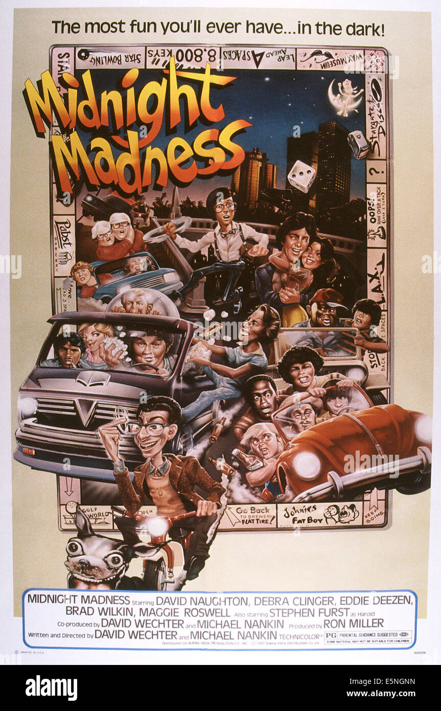 MIDNIGHT MADNESS, poster, 1980 Nous. ©Buena Vista Pictures/avec la permission d'Everett Collection Banque D'Images