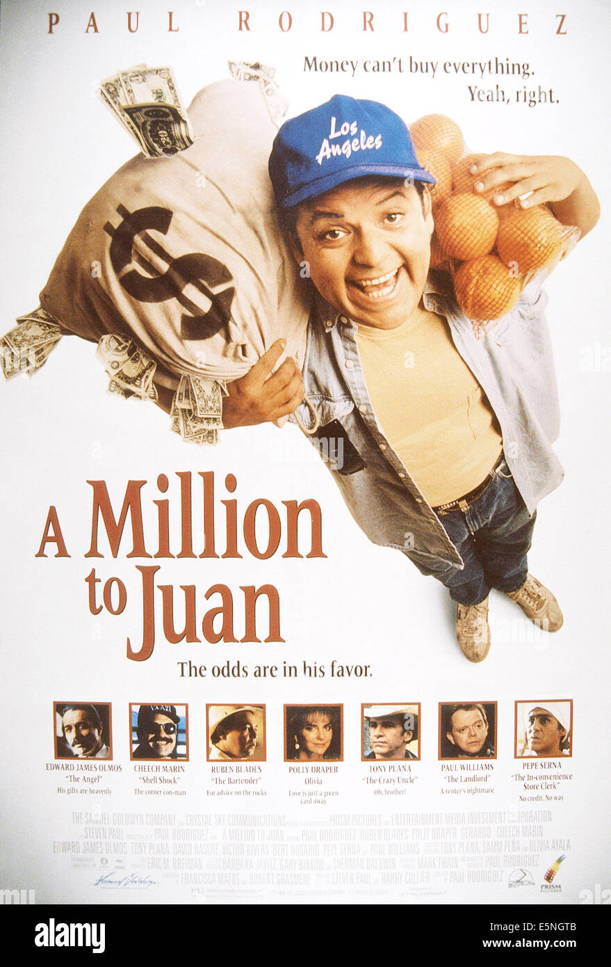 Un MILLION À JUAN, Paul Rodriguez (en haut), en bas de gauche à droite : Edward James Olmos, Cheech Marin, Ruben Blades, Polly Draper, Tony Banque D'Images