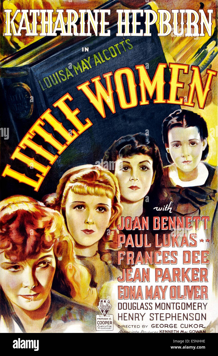 Peu de femmes, Katharine Hepburn, Frances Dee, Jean Parker, 1933, l'art de l'affiche Banque D'Images