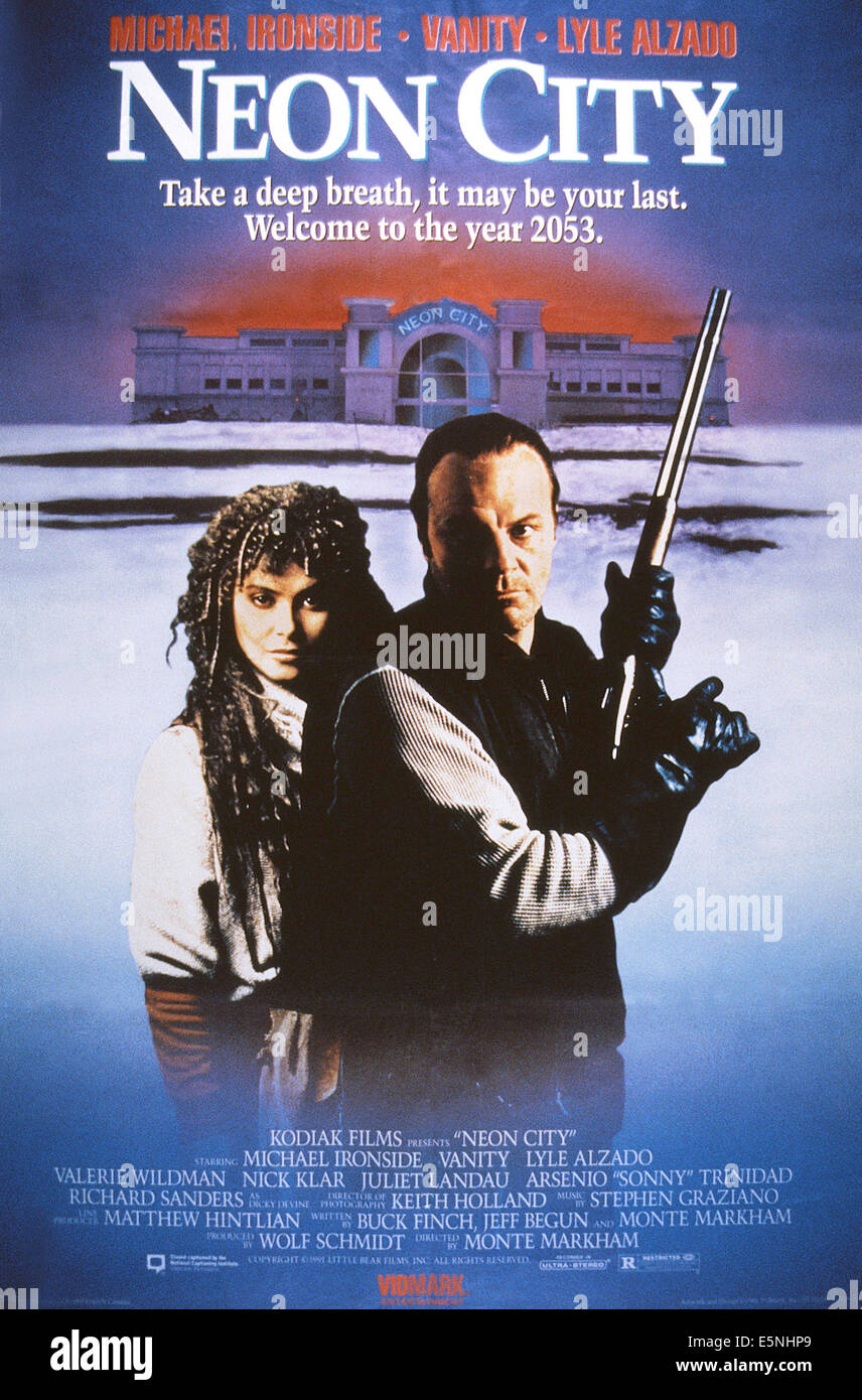 Ville de néon, de nous poster, de gauche, de la vanité, Michael Ironside, 1991. ©Photos Trimark/avec la permission d'Everett Collection Banque D'Images