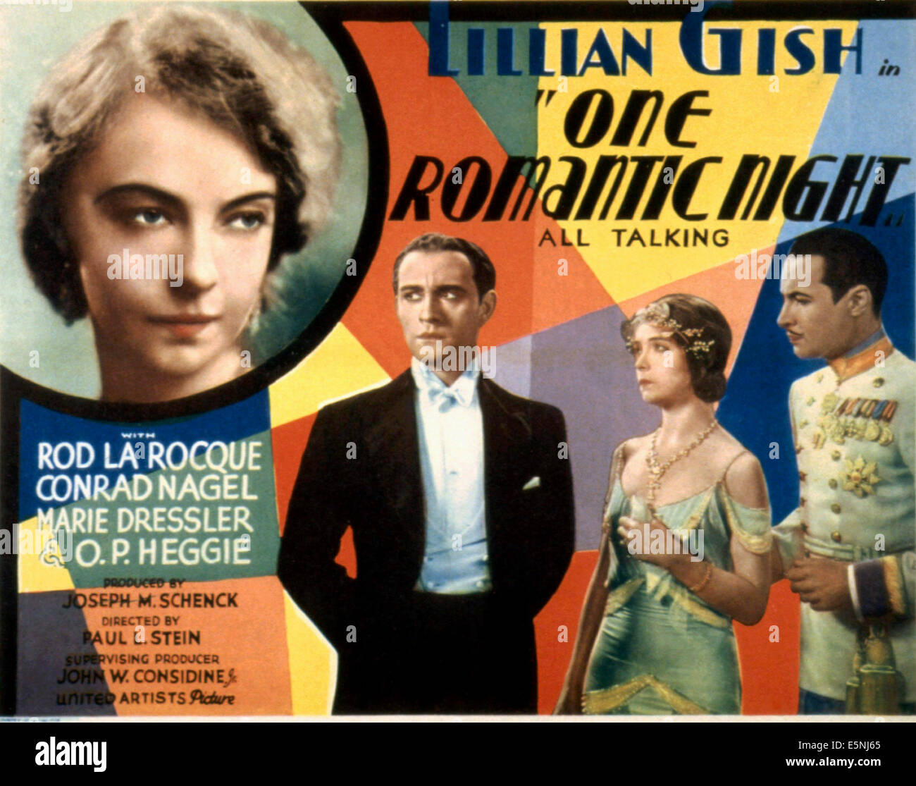 Une nuit romantique, Conrad Nagel, Lillian Gish, Rod La Rocque, 1930 Banque D'Images