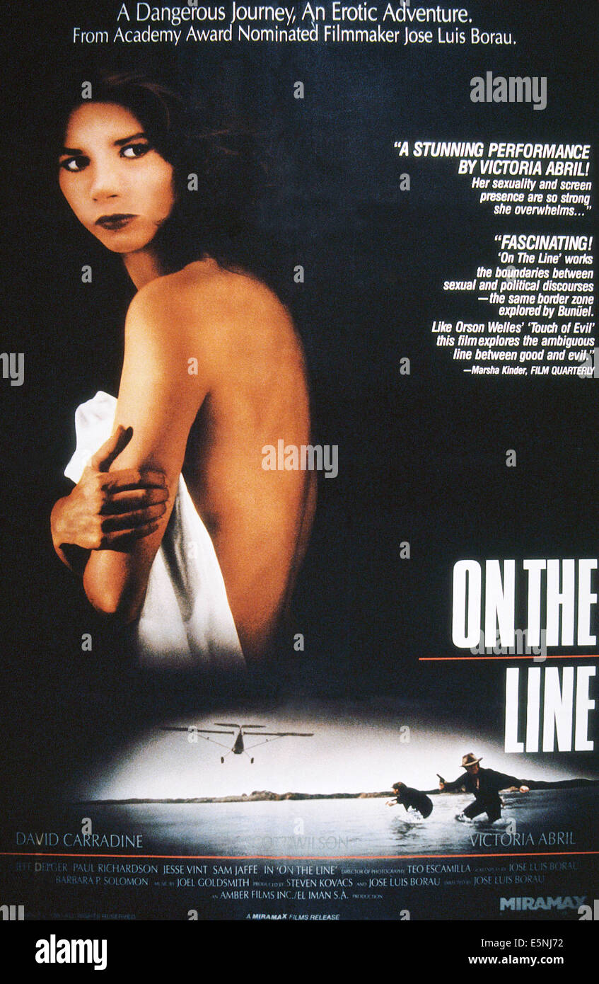 Sur la ligne, de nous poster, Victoria Abril, 1987. ©Miramax/avec la permission d'Everett Collection Banque D'Images
