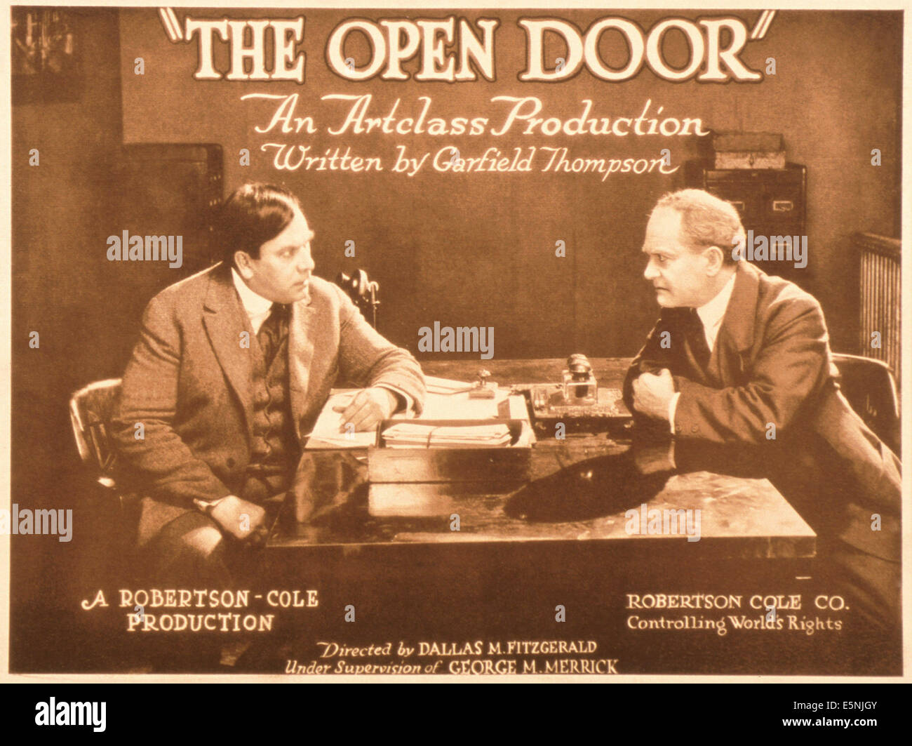 La porte ouverte, de nous poster, 1919 Banque D'Images