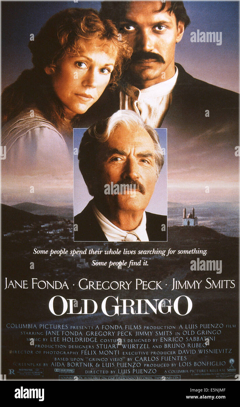 OLD GRINGO, US, de haut de l'affiche : Jimmy Smits, Jane Fonda, Gregory Peck, 1989, ©Columbia Pictures/avec la permission d'Everett Collection Banque D'Images