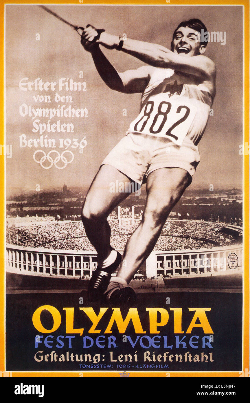 Olympiade, (aka OLYMPIA 1 TEIL-FEST DER VOLKER), documentaire réalisé par Leni Riefenstahl, 1938 Banque D'Images