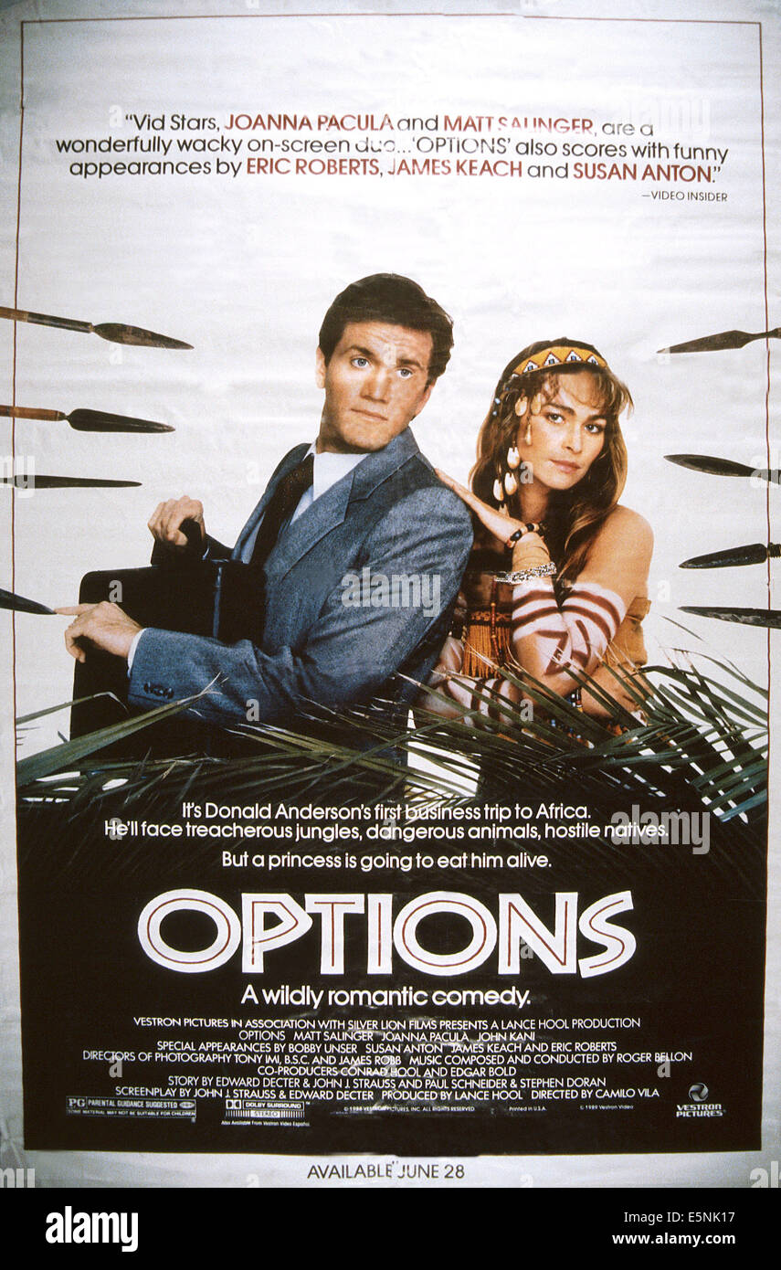 OPTIONS, entre nous, de l'affiche à partir de la gauche : Matt Salinger, Joanna Pacula, 1989, © Vestron/avec la permission d'Everett Collection Banque D'Images