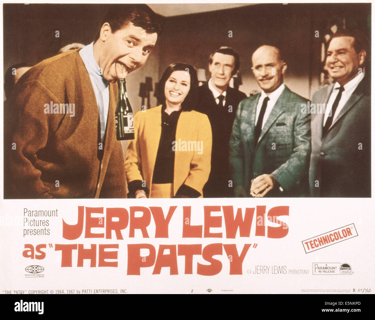 La PATSY, US lobbycard, de gauche : Jerry Lewis, Ina Balin, John Carradine, Keenan Wynn, Phil Harris, 1964 Banque D'Images