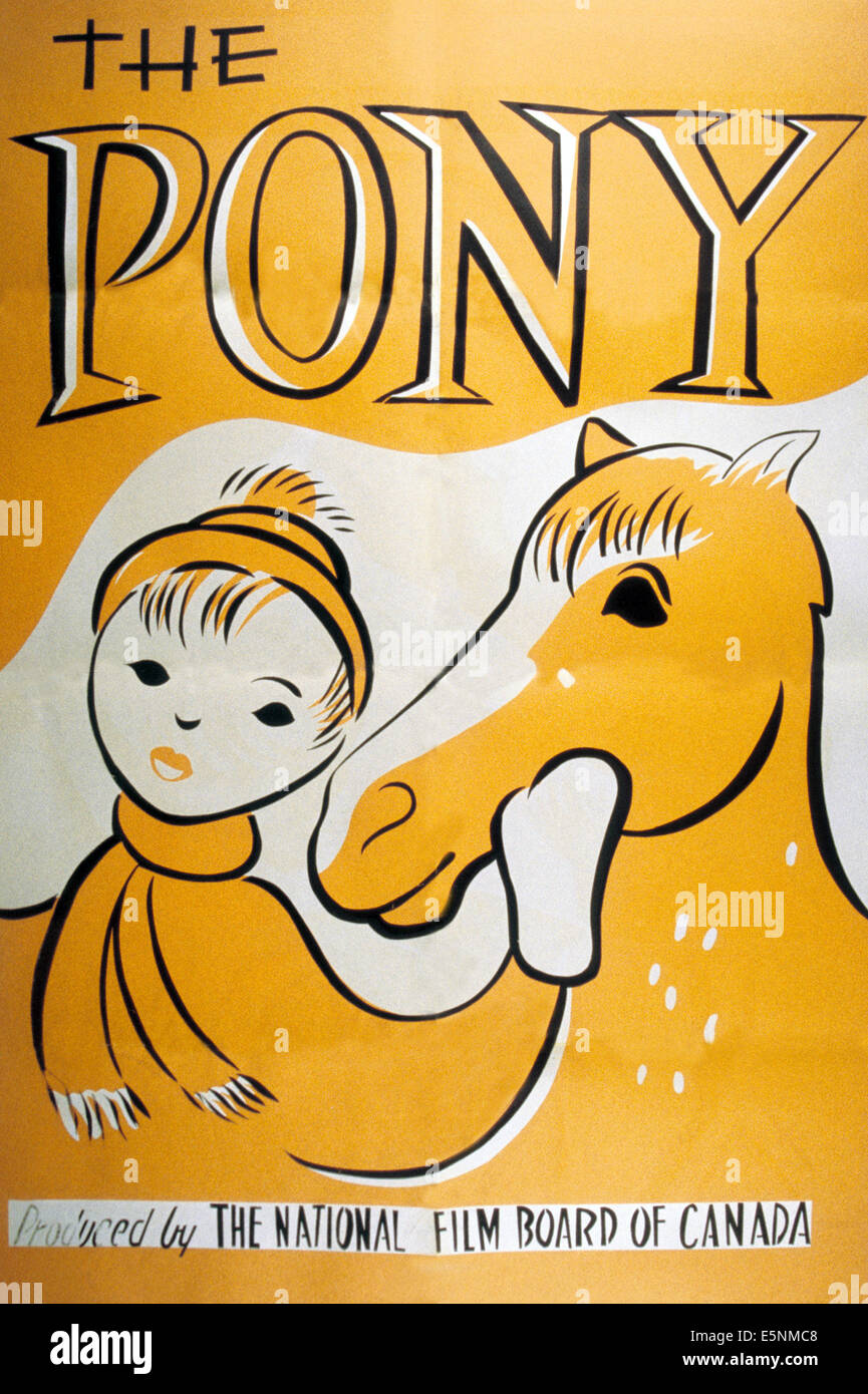 Le poney, l'affiche, 1955. Banque D'Images