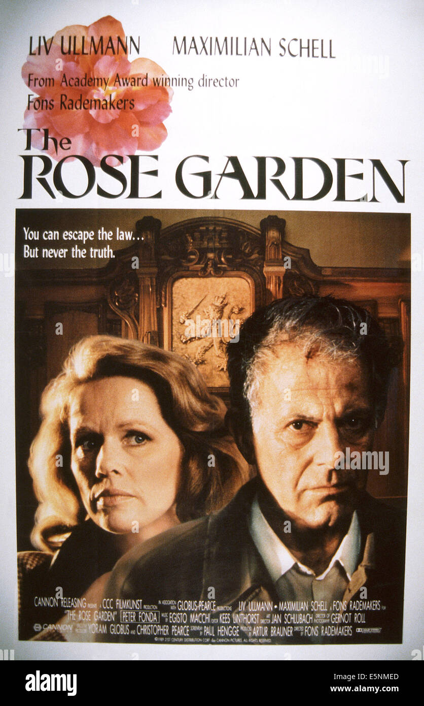 Le jardin de roses, de nous poster, de gauche : Liv Ullmann, Maximilian Schell, 1989, © Cannon Films/courtesy Everett Collection Banque D'Images