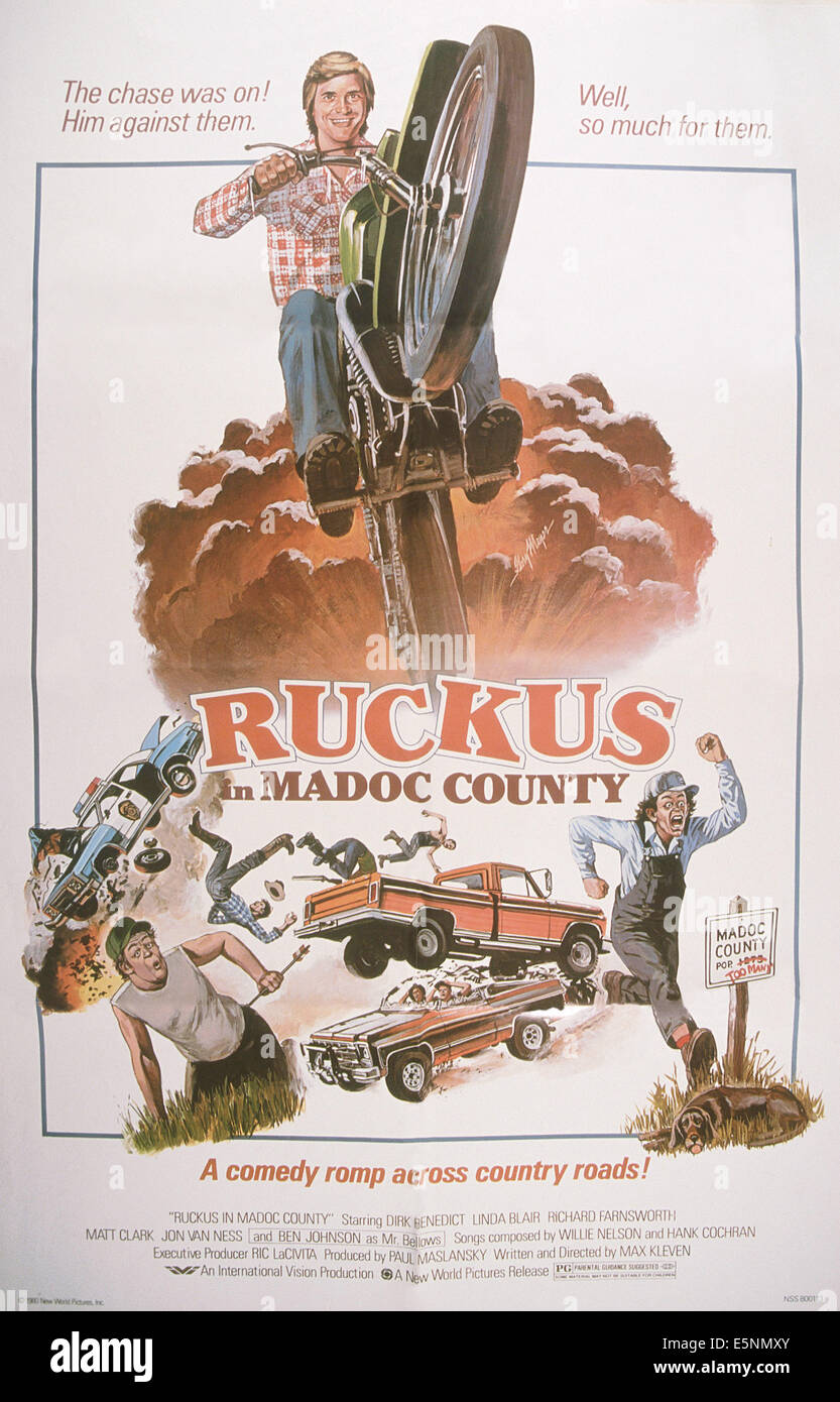 (Aka, RUCKUS RUCKUS DANS MADOC COUNTY), de nous poster, Dirk Benedict (En haut), 1980, © nouveau monde/avec la permission d'Everett Collection Banque D'Images