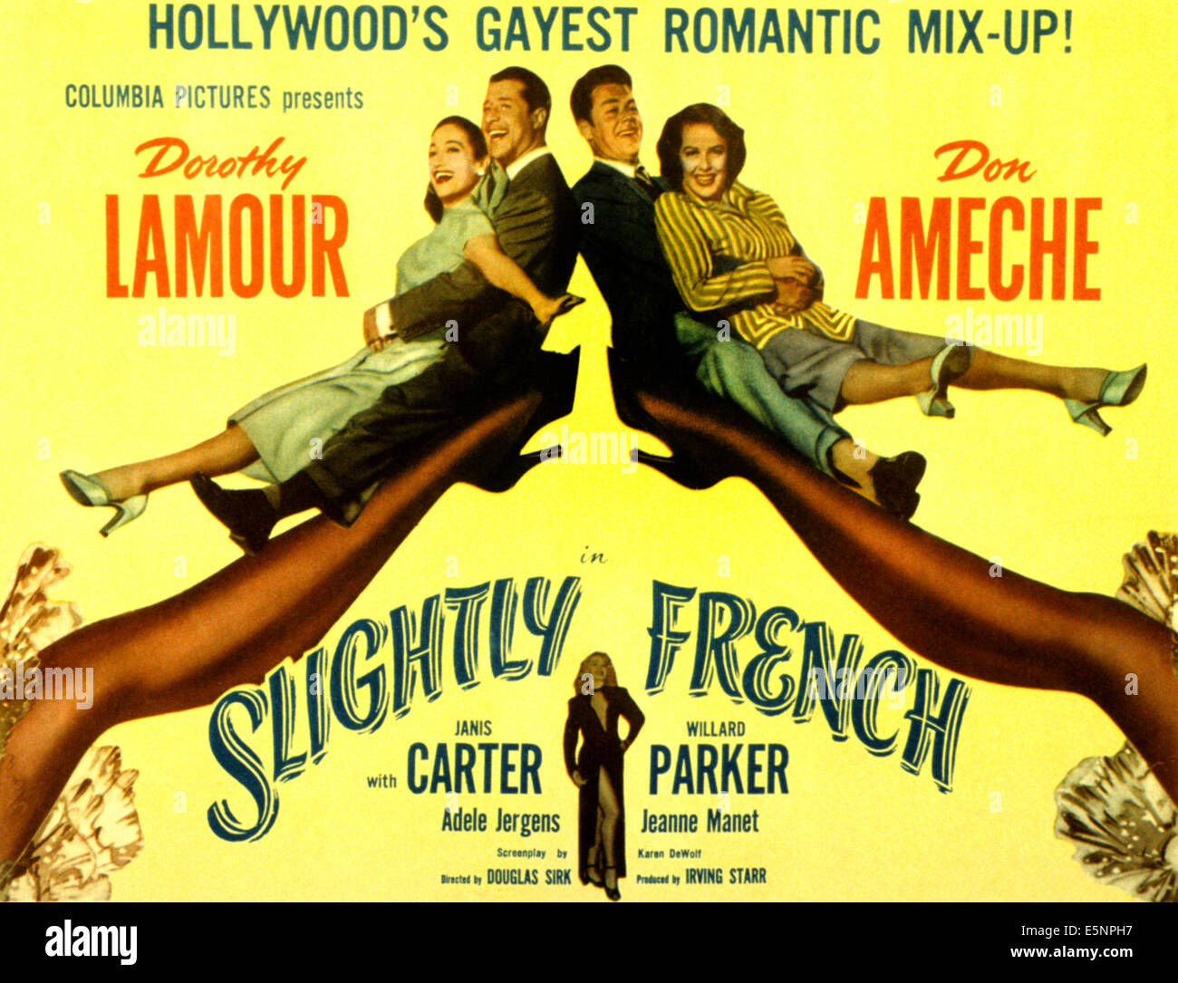Français, Dorothy Lamour légèrement, Don Ameche, Willard Parker, Janis Carter, Adele Jergens, 1949 Banque D'Images