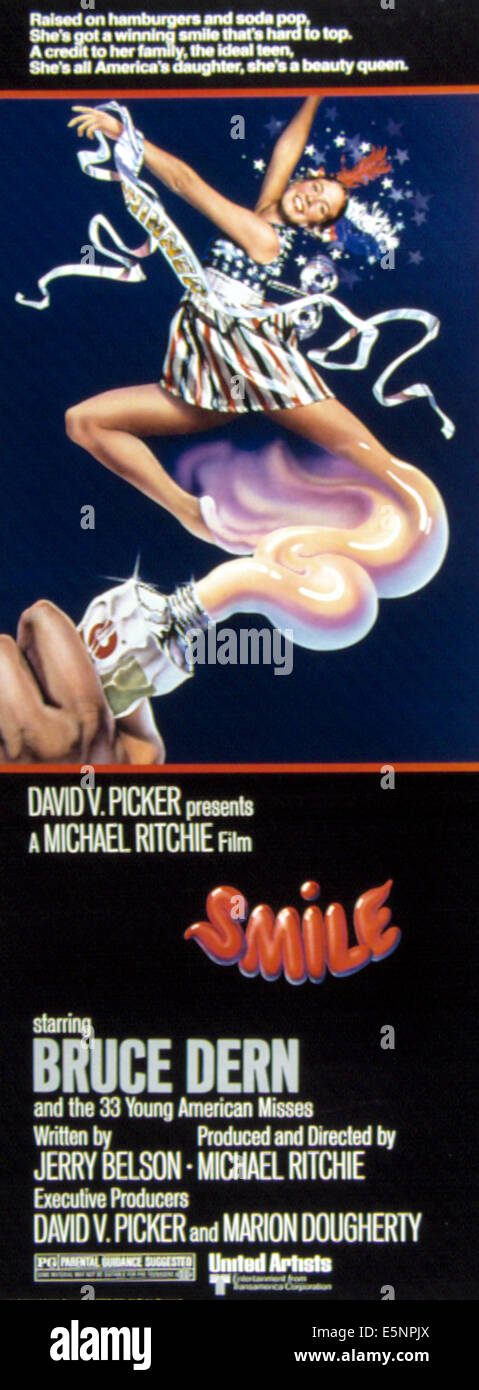 Sourire, poster art, 1975 Banque D'Images