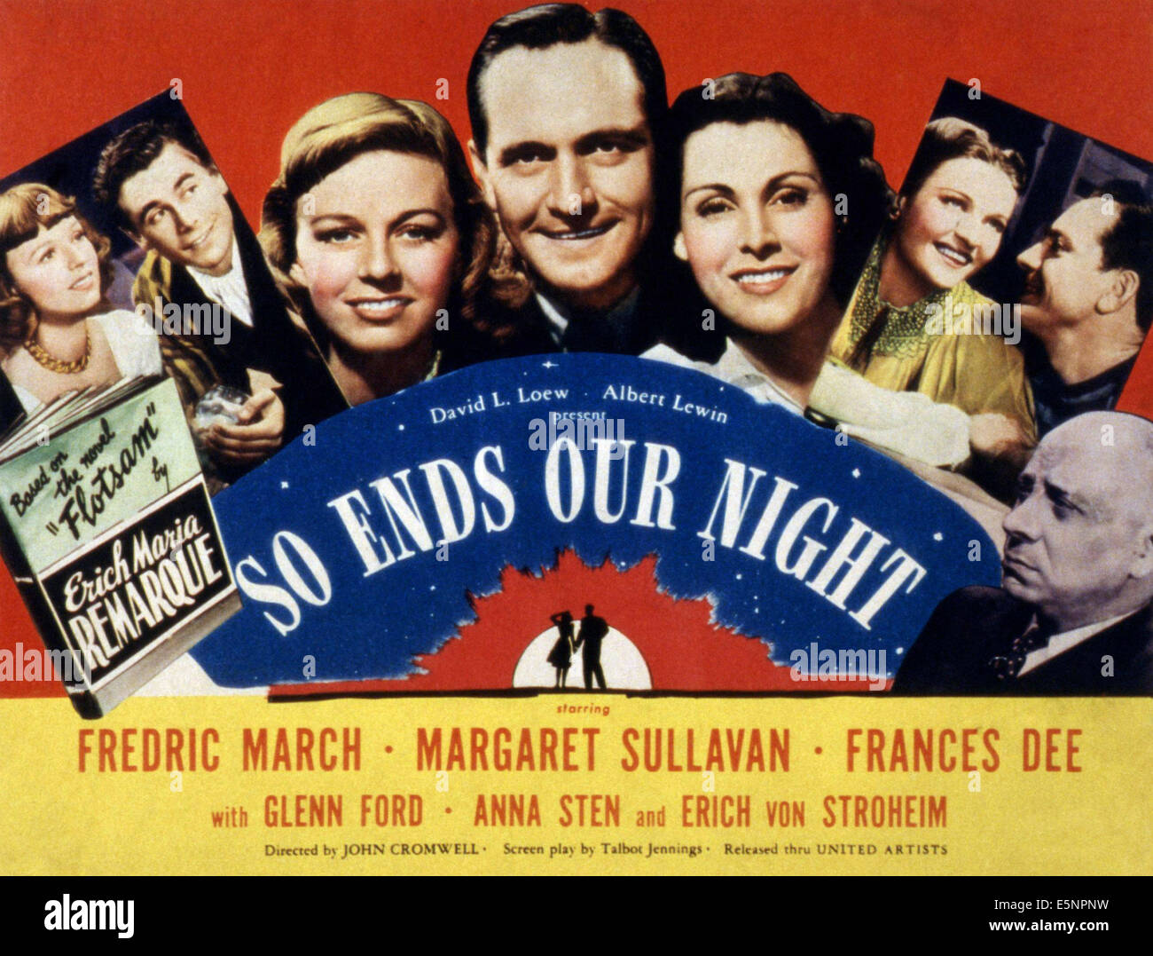 Ainsi se termine notre nuit, Margaret Sullavan, Glenn Ford, Fredric March, Frances Dee, Anna Sten, Erich von Stroheim, 1941 Banque D'Images