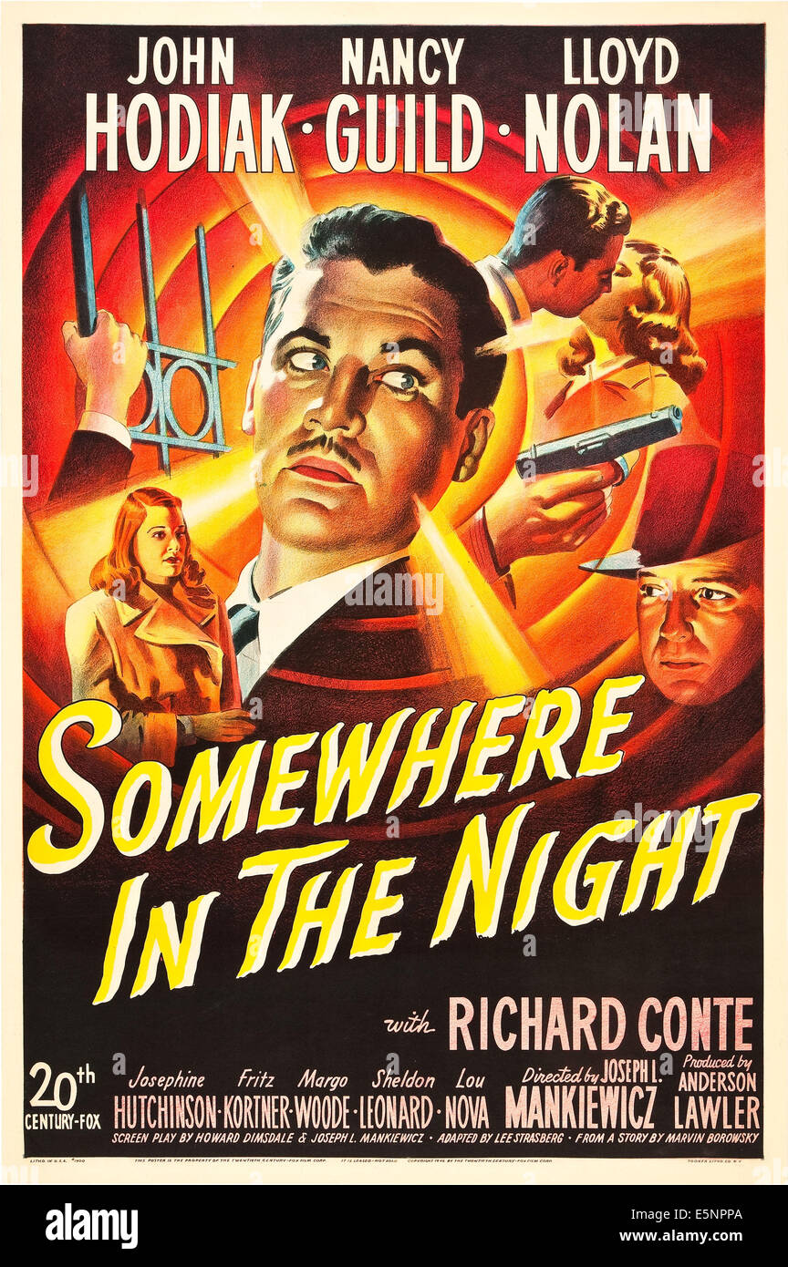 Quelque part dans la nuit, John Hodiak, Nancy Guild, 1946. TM et © Copyright 20th Century Fox Film Corp. Tous droits réservés. Banque D'Images