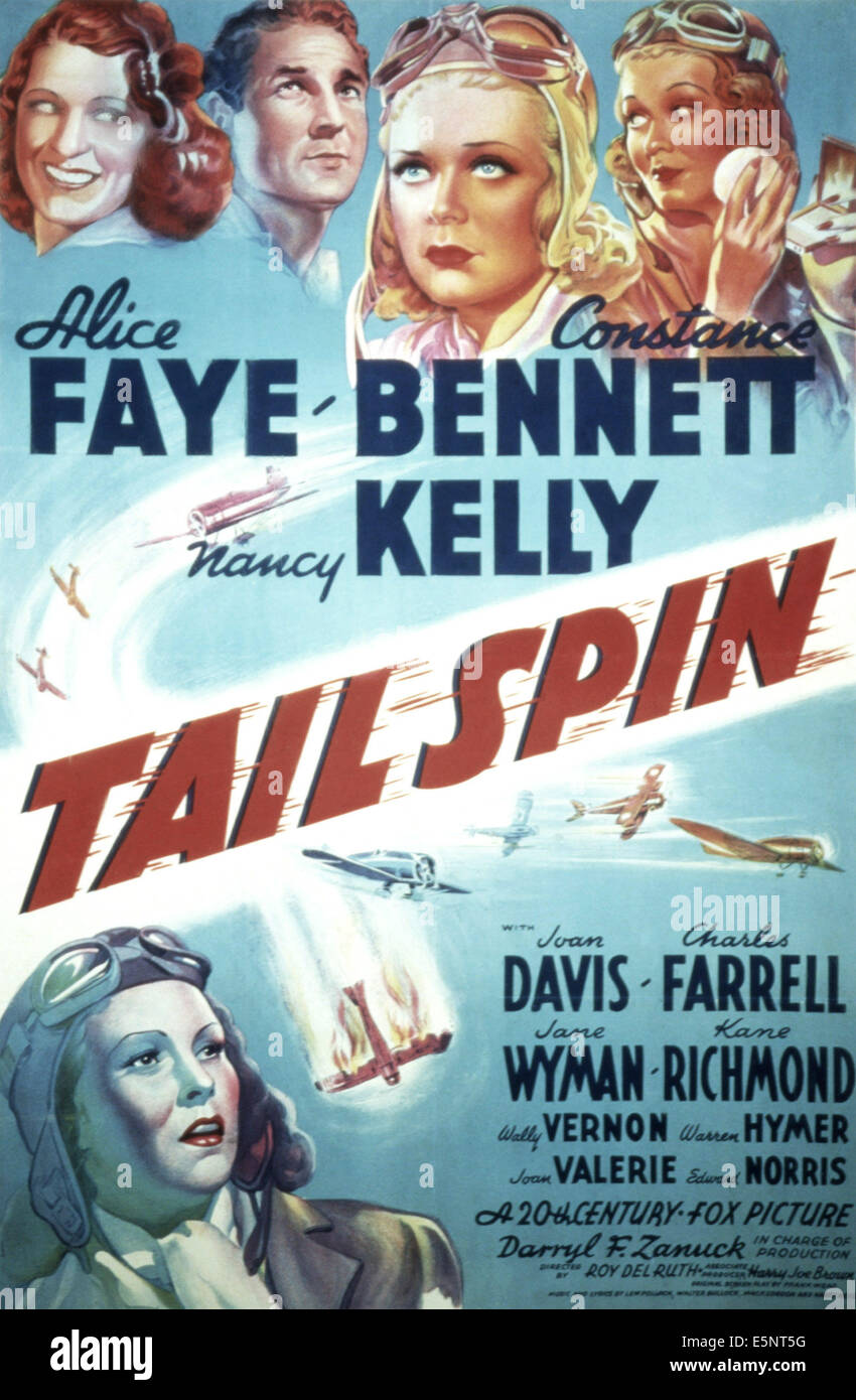 TAIL SPIN, Alice Faye, Constance Bennett, Jane Wyman, Nancy Kelly, Joan Davis, Charles Farrell, 1939, TM et copyright ©20e Banque D'Images