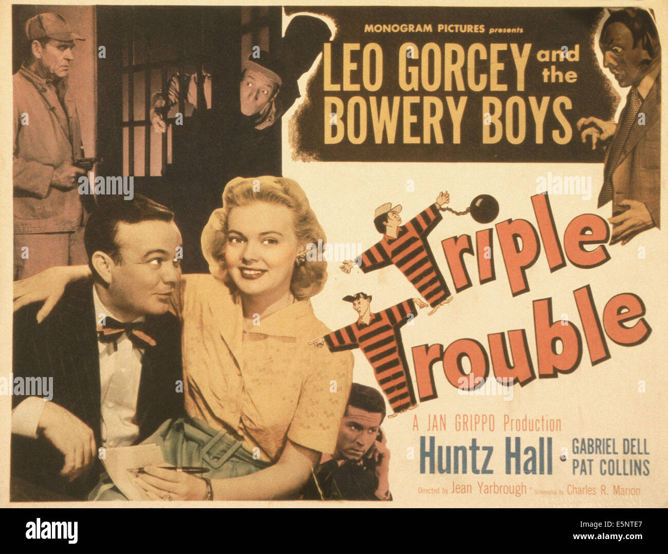 Le TRIPLE DE NOUS poster, haut, de gauche à droite : G. Pat Collins, Huntz Hall, bas de gauche : Leo Gorcey, Lyn thomas, Gabriel Dell, Banque D'Images