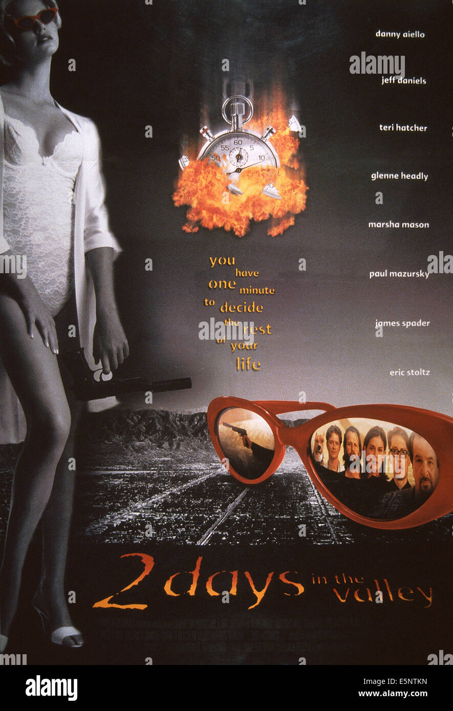 2 JOURS DANS LA VALLÉE, de nous poster art, à gauche : Charlize Theron, droite, de l'arrière : Eric Stoltz, Jeff Daniels, Teri Hatcher, James Banque D'Images