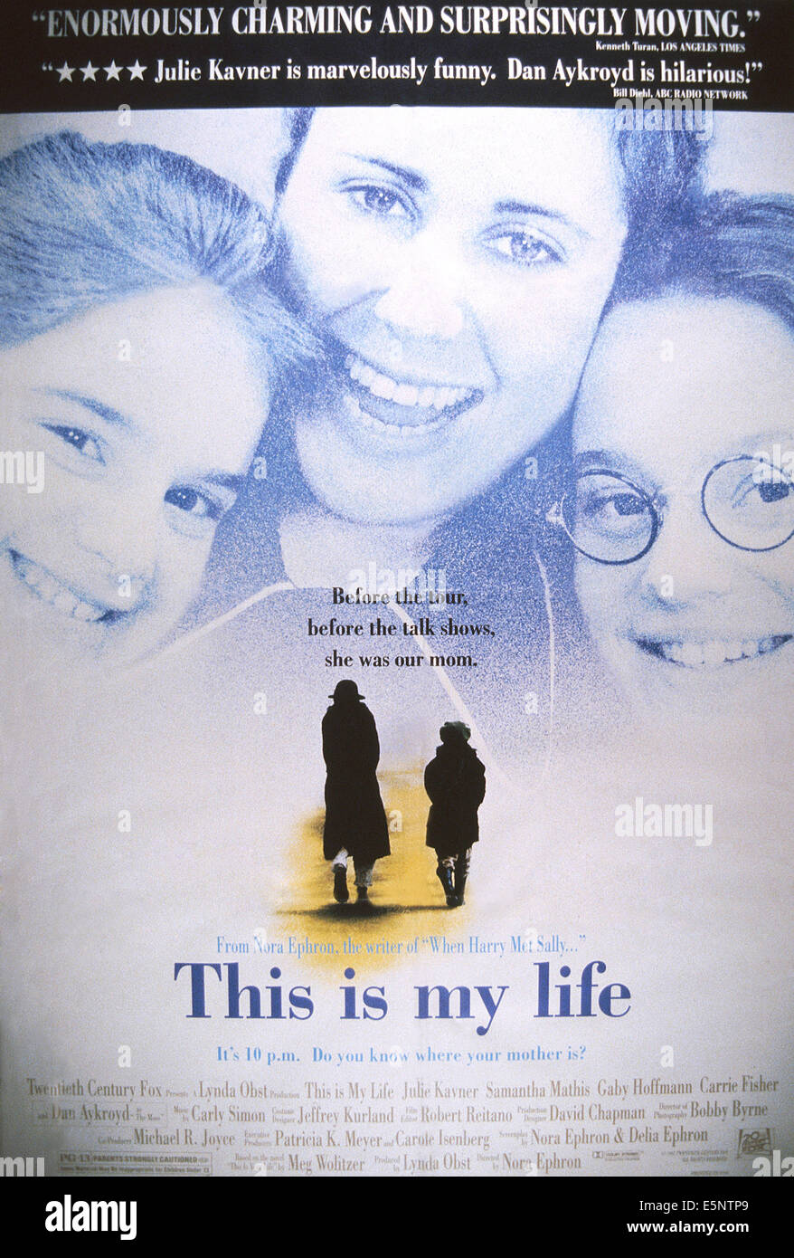 C'est ma vie, Entre nous, l'affiche de gauche à droite : Gilles Vigneault, Julie Kavner, Samantha Mathis, 1992, TM & © Copyright 20th Century Fox Banque D'Images