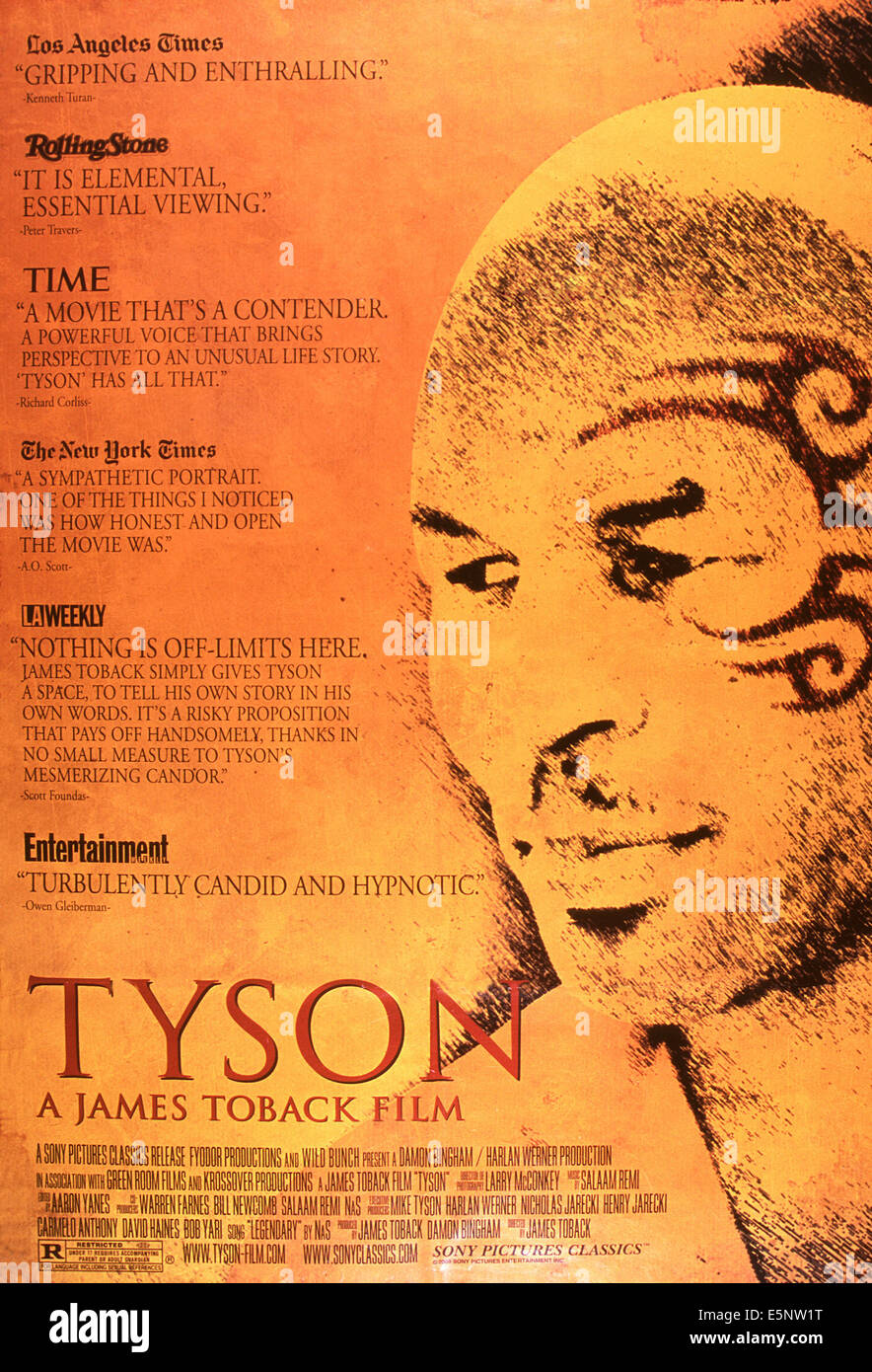 TYSON, US poster art, Mike Tyson, 2008. ©Sony Pictures Classics/avec la permission d'Everett Collection Banque D'Images TYSON, US poster art, Mike Tyson, 2008. ©Sony Pictures Classics/avec la permission d'Everett Collection Banque D'Images