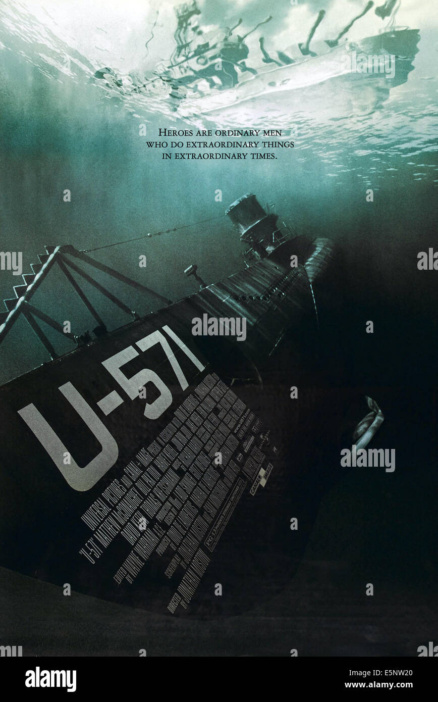 U-571, US poster art, 2000. © Universal/courtesy Everett Collection Banque D'Images