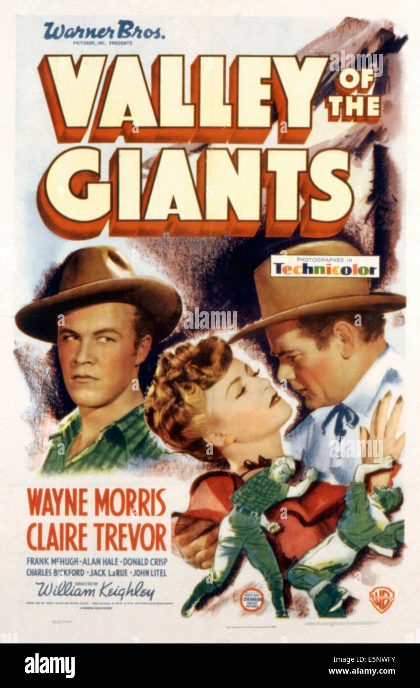 La Vallée des Géants, Wayne Morris, Claire Trevor, Charles Bickford, 1938 Banque D'Images