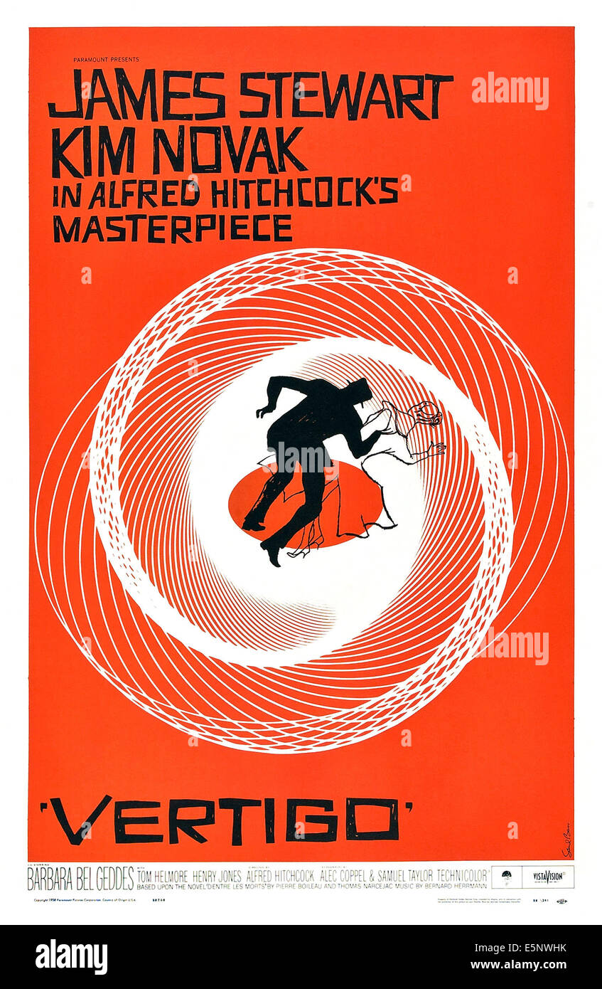 VERTIGO, l'affiche, 1958. Banque D'Images