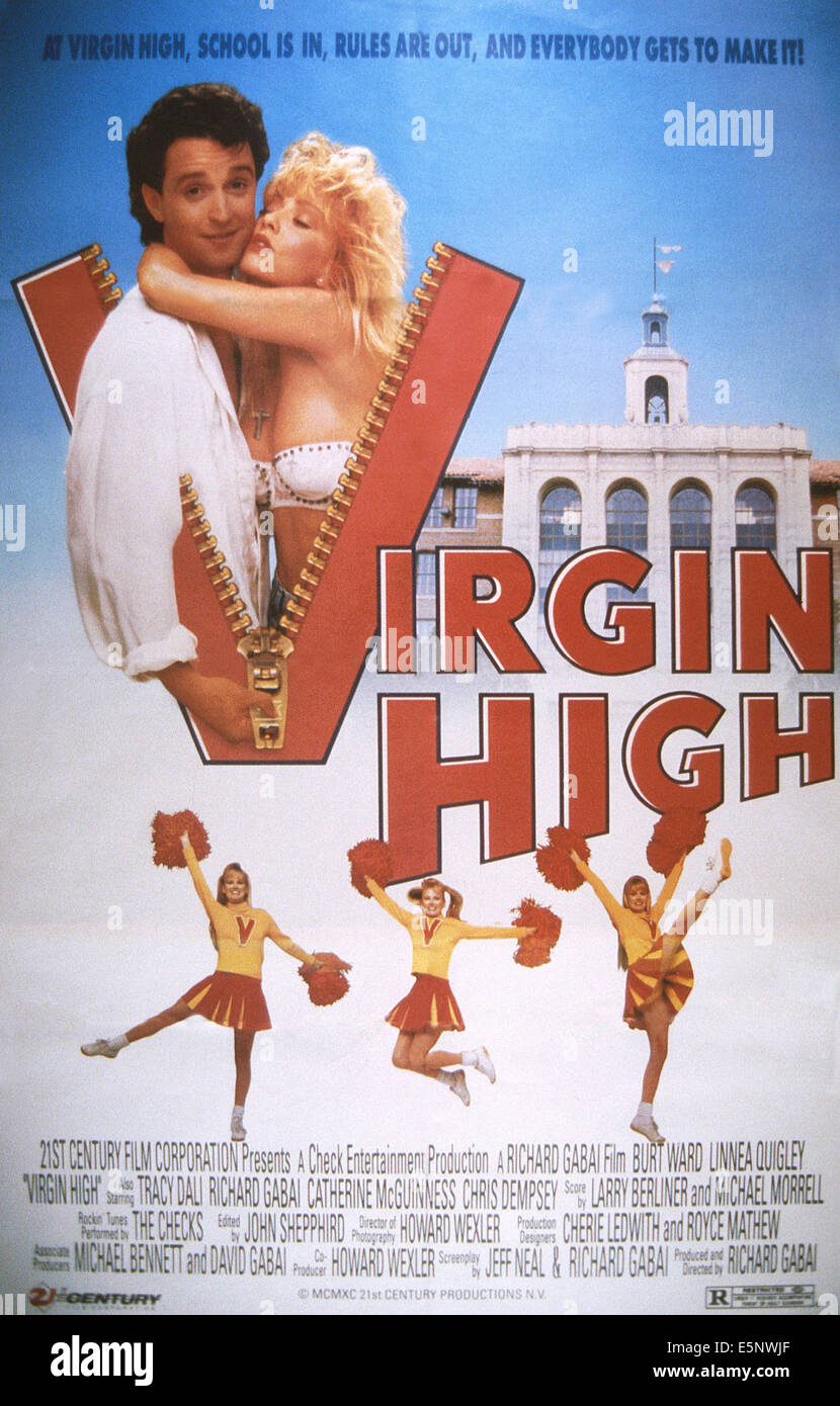 Haut de l'affiche, VIERGE NOUS, haut de gauche à droite : Richard Gabai, Tracy Dali, 1991, 21e siècle © Les Films/courtesy Everett Collection Banque D'Images