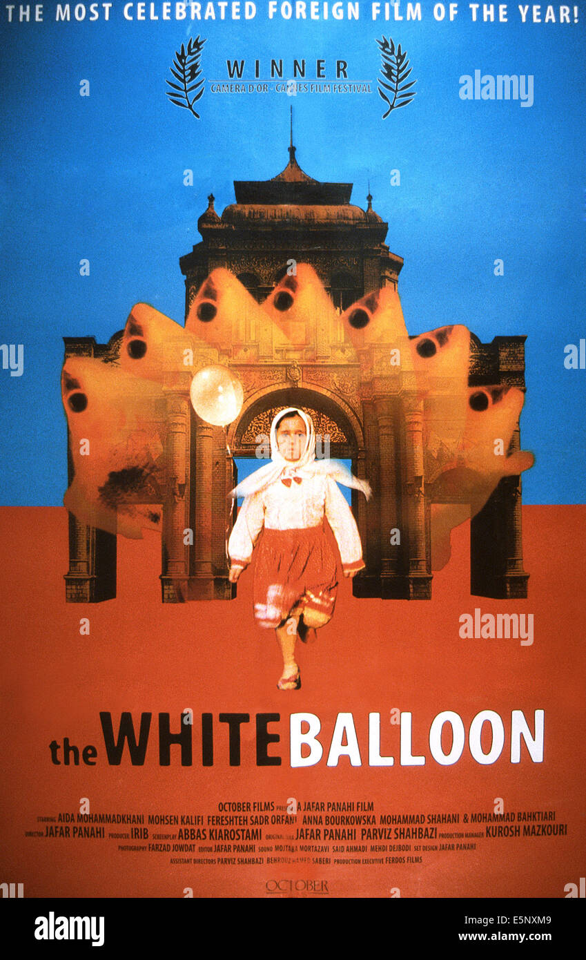 Le ballon blanc (BADKONAKE SEFID, aka), Aida Mohammadkhani nous poster,  1995, © October Films/avec la permission d'Everett Collection Photo Stock -  Alamy