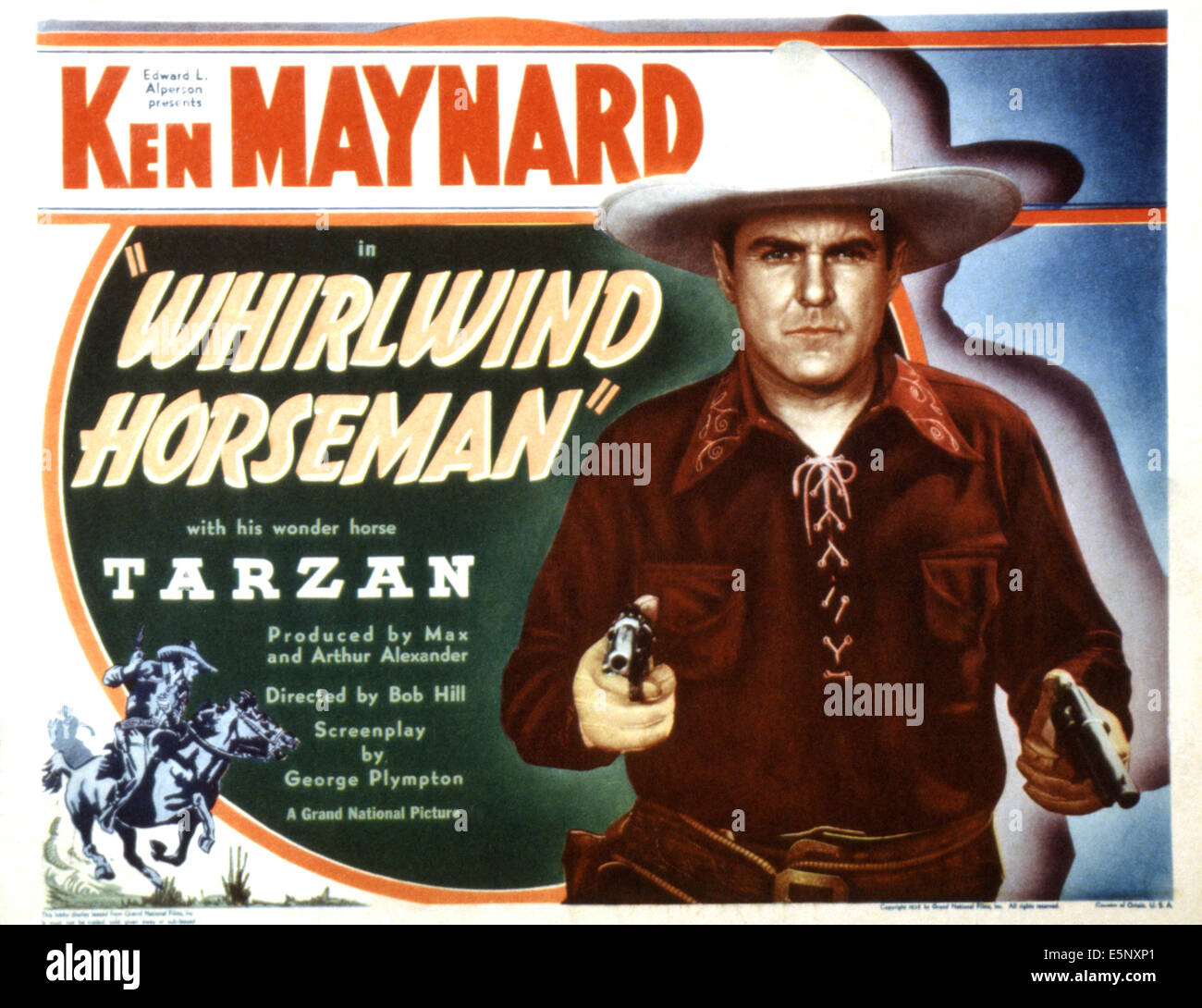 WHIRLWIND CAVALIER, Ken Maynard, 1938 Banque D'Images