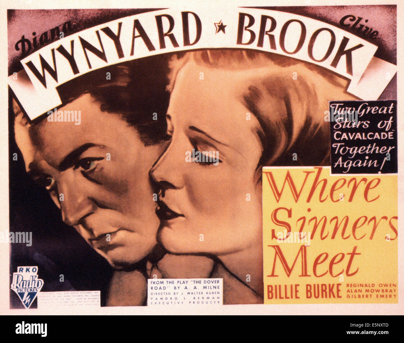 Rencontrez-nous, pécheurs où poster, de gauche : Clive Brook, Diana Wynyard, 1934 Banque D'Images