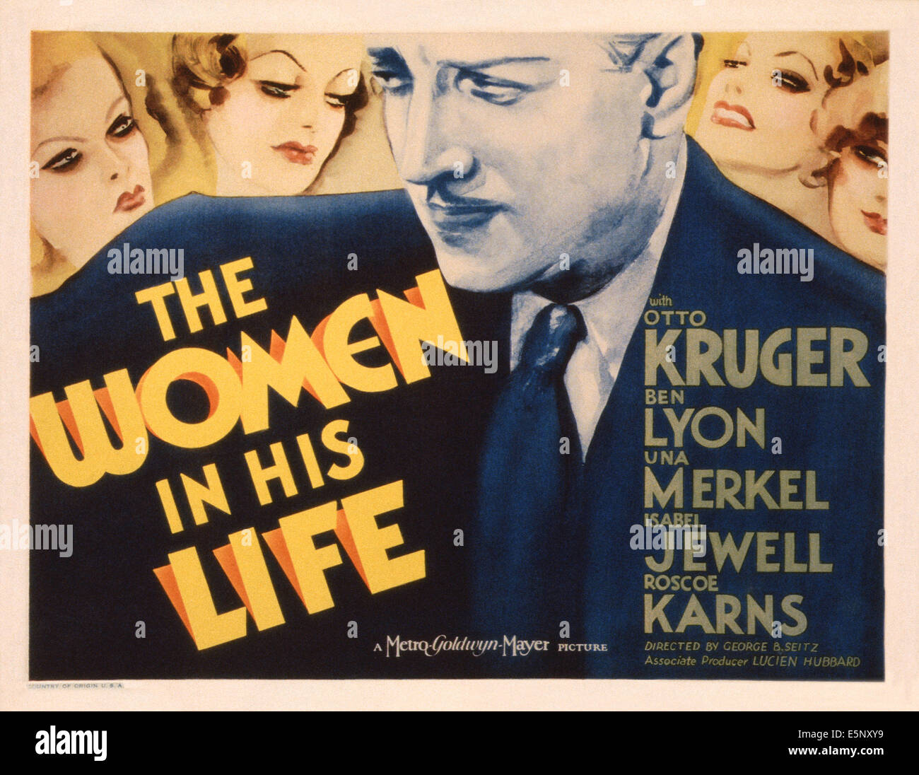 Les femmes de sa vie, Entre nous, lobbycard Otto Kruger, 1933 Banque D'Images