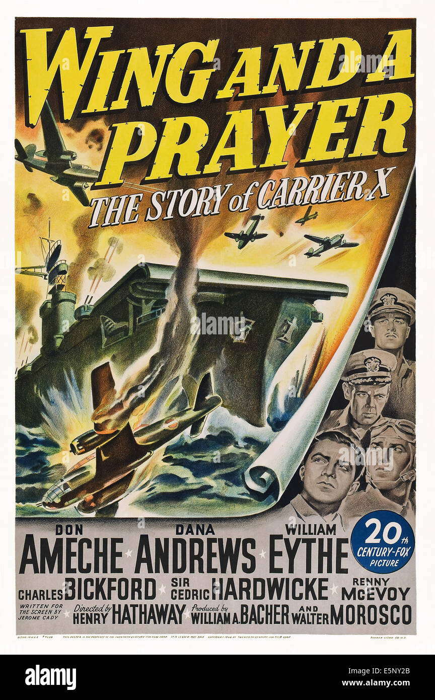 Aile et une prière, de nous poster, 1944, (c) 20th Century Fox, TM & Copyright / Courtesy : Everett Collection Banque D'Images Aile et une prière, de nous poster, 1944, (c) 20th Century Fox, TM & Copyright / Courtesy : Everett Collection Banque D'Images