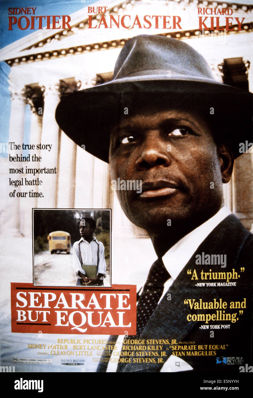 Nous séparé mais égal, poster, Sidney Poitier comme Thurgood Marshall (à droite), 1991, © ABC/courtesy Everett Collection Banque D'Images