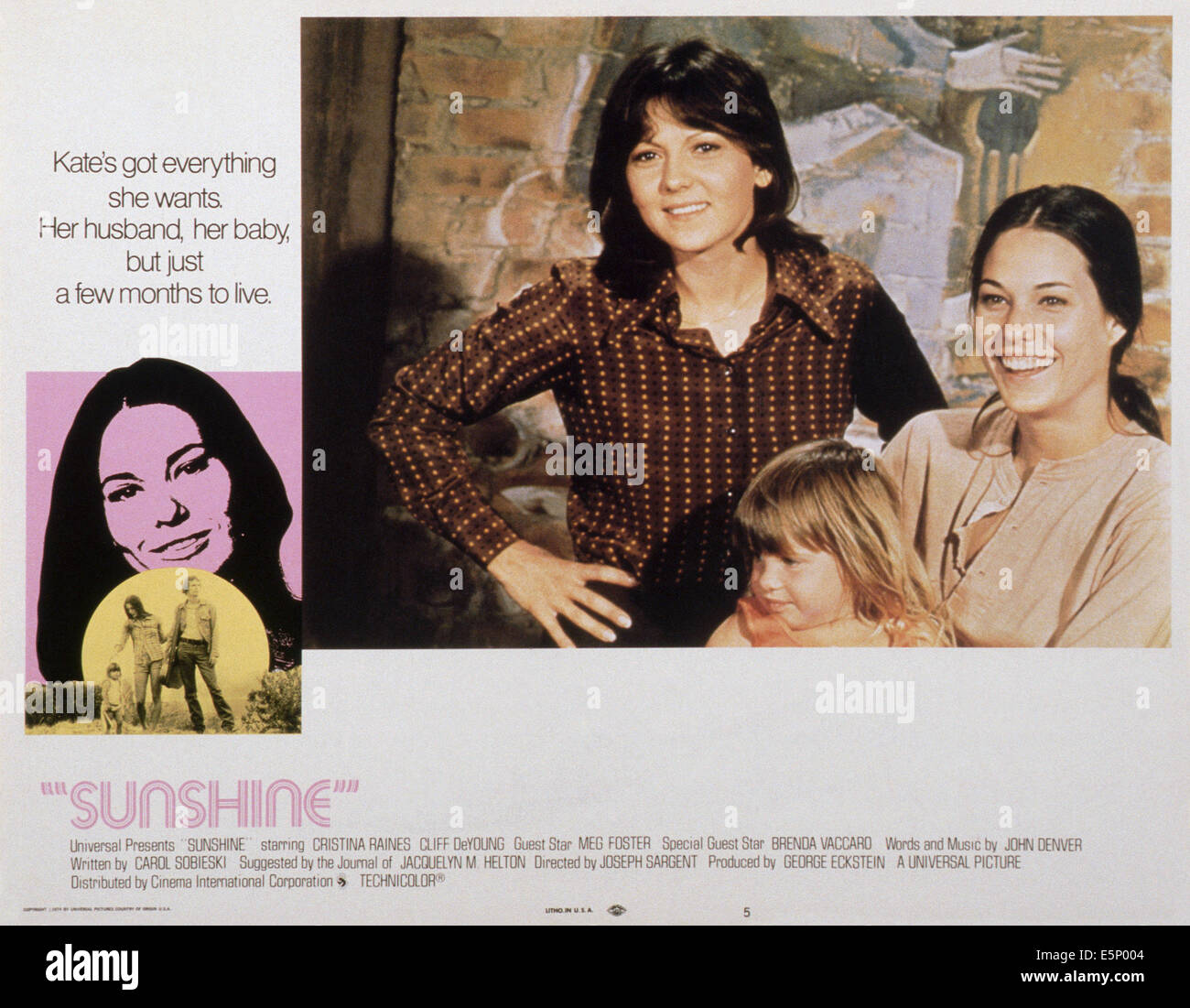 Nous lobbyard, Sunshine, de gauche : Brenda Vaccaro, Lindsay Greenbush, Cristina Raines, 1973 Banque D'Images