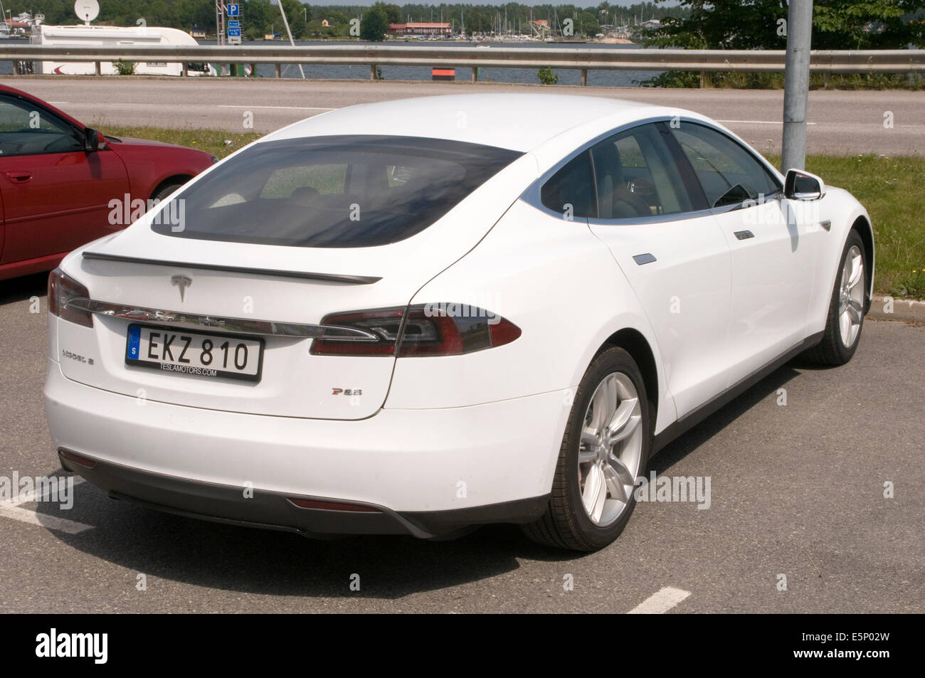 Tesla model s voiture voitures véhicules véhicules électriques salon premium luxury Banque D'Images